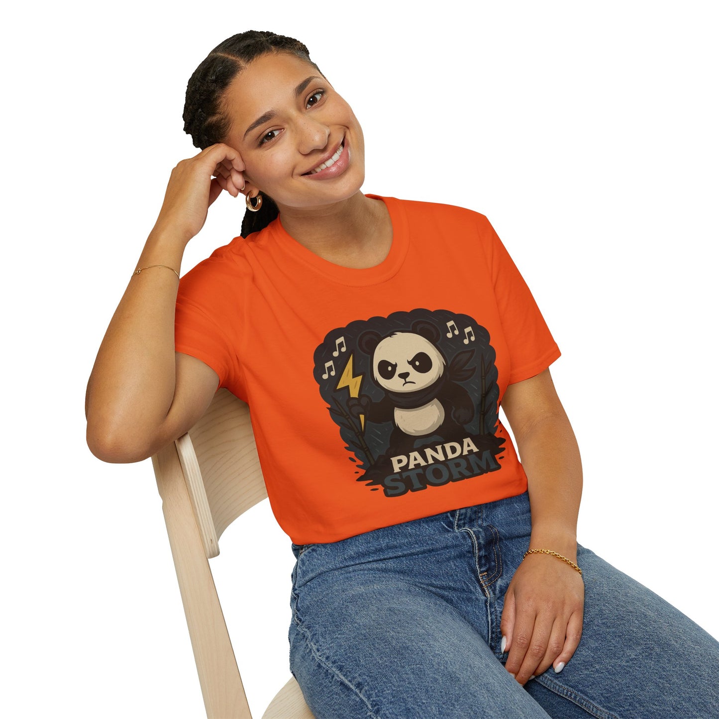 Panda Storm Tee for Animal and Music Lovers - Softstyle T-Shirt
