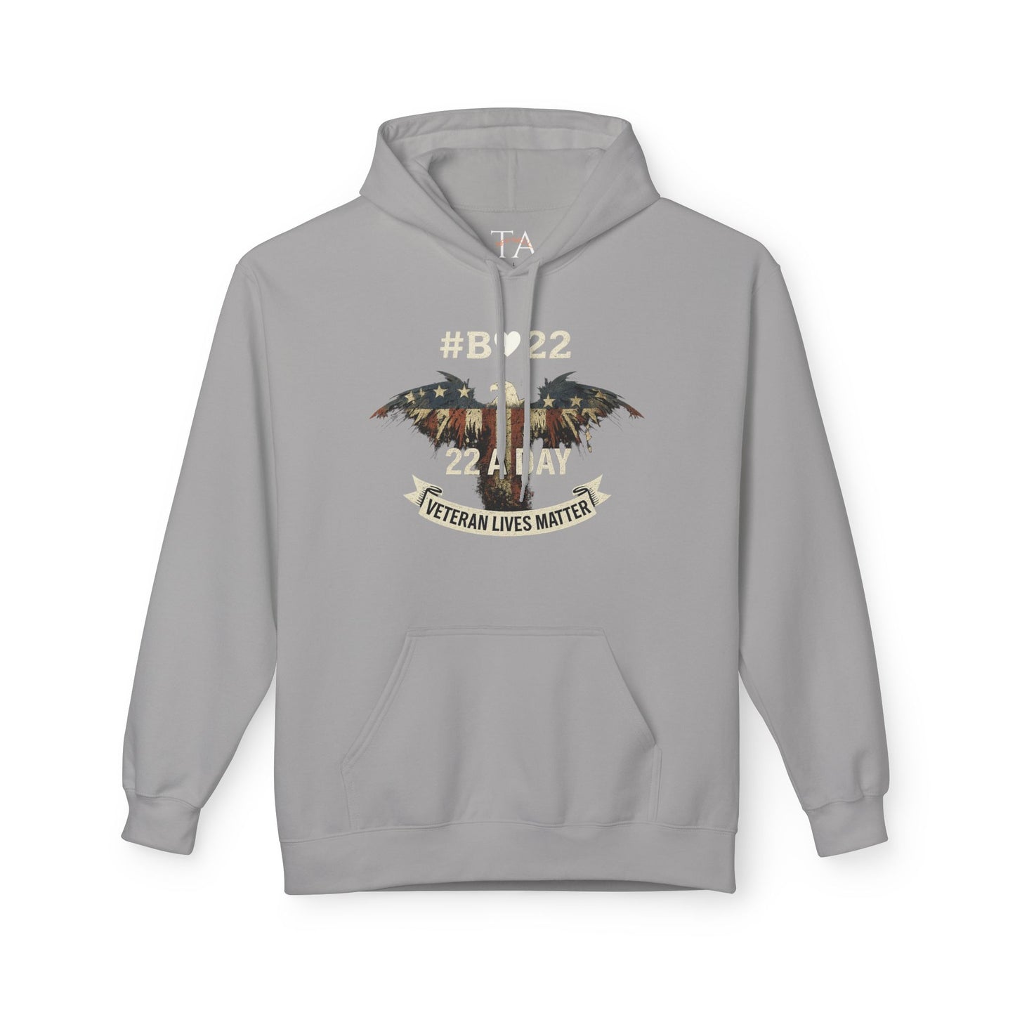 #B🤍22 Fleece Hoodie Veteran Lives Matter Sweatshirt