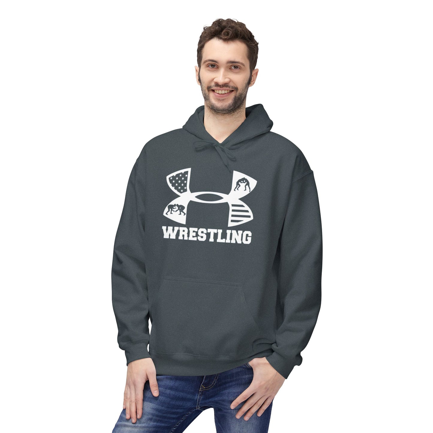 Fleece Hoodie - Cozy Wrestling Design for Everyday Comfort and Fall Fashion