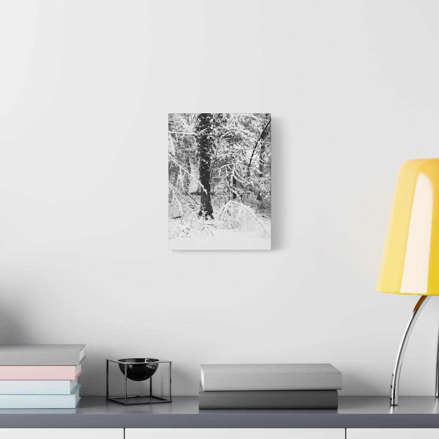 Serene Winter Wonderland in the Woods - Canvas Wall Art