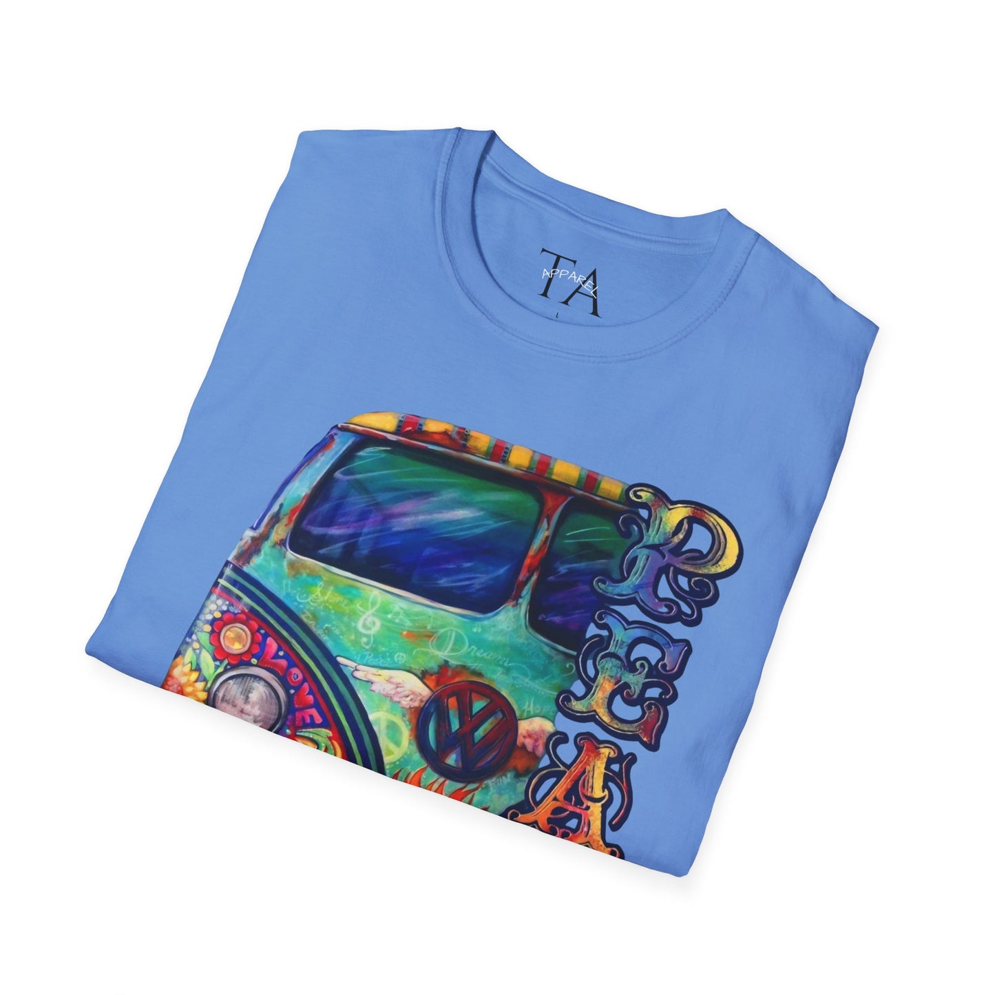 VW Groovy Peace & Love Retro Festival Shirt Tie-Dye T-Shirt