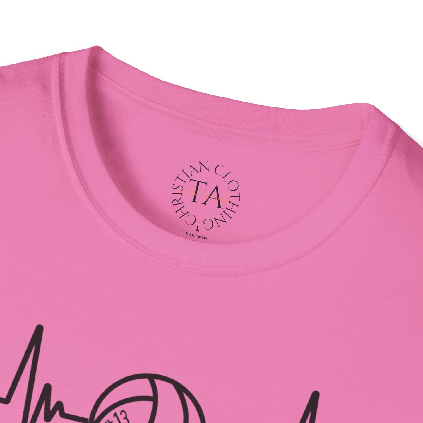 Volleyball Parent Heartbeat T-Shirt Soft Cotton Tee Customizable for Sports Enthusiasts, Gifts for Moms & Dads, Team Spirit Apparel, Athletic Wear