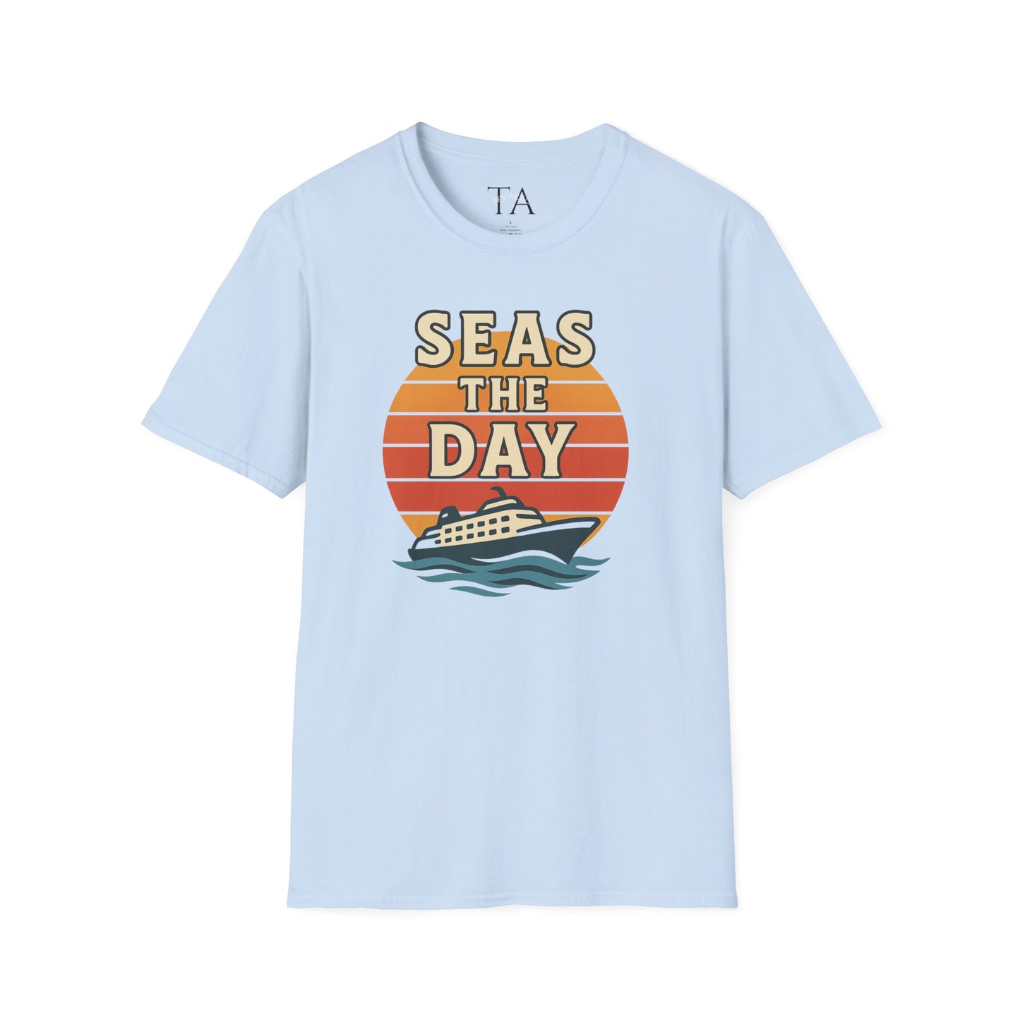 Seas the Day Unisex T-Shirt, Vintage Cruise Tee, Nautical Graphic Shirt, Summer Vacation Apparel, Beach Lover Gift