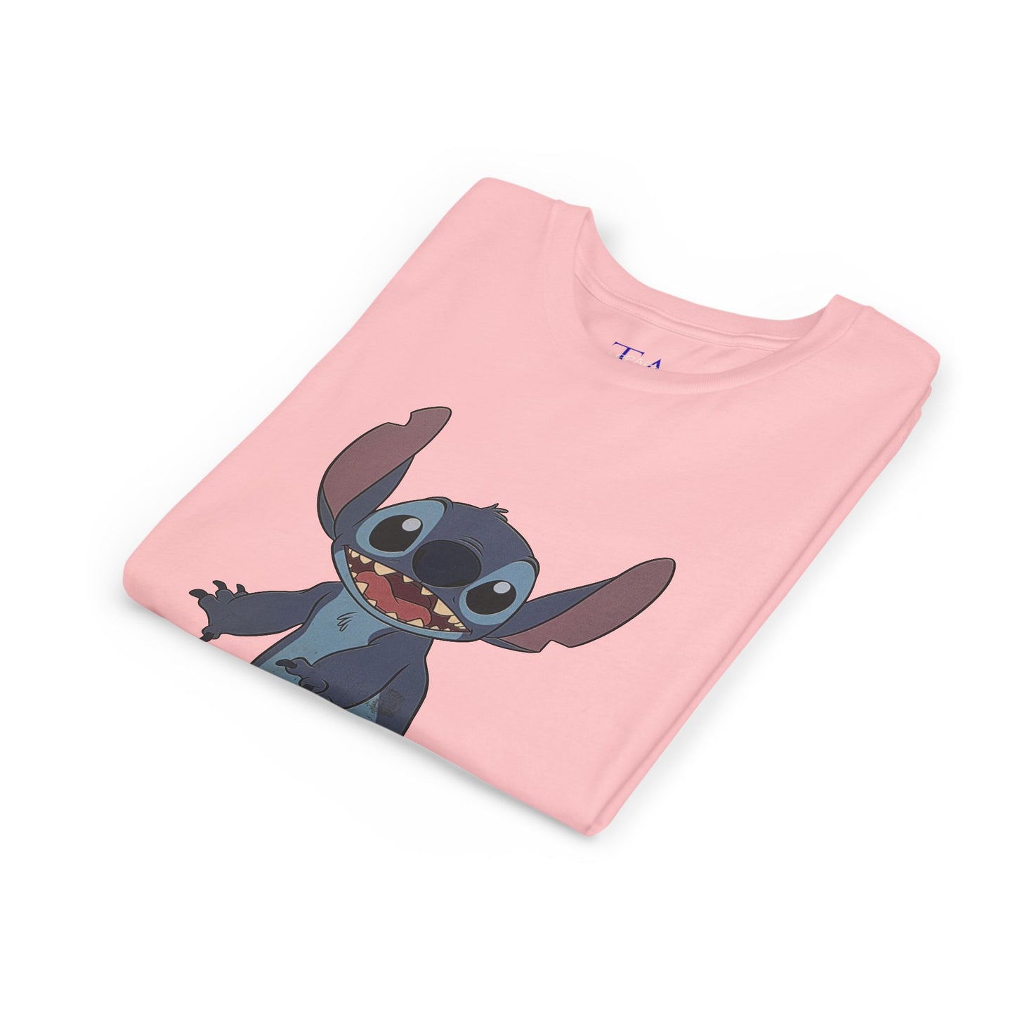 Kids Short Sleeve Tee with Stitch, Cute Kids Tee, Fun Gift for Boys & Girls, Birthday Gift, Summer Wear, Kids' Fashion
