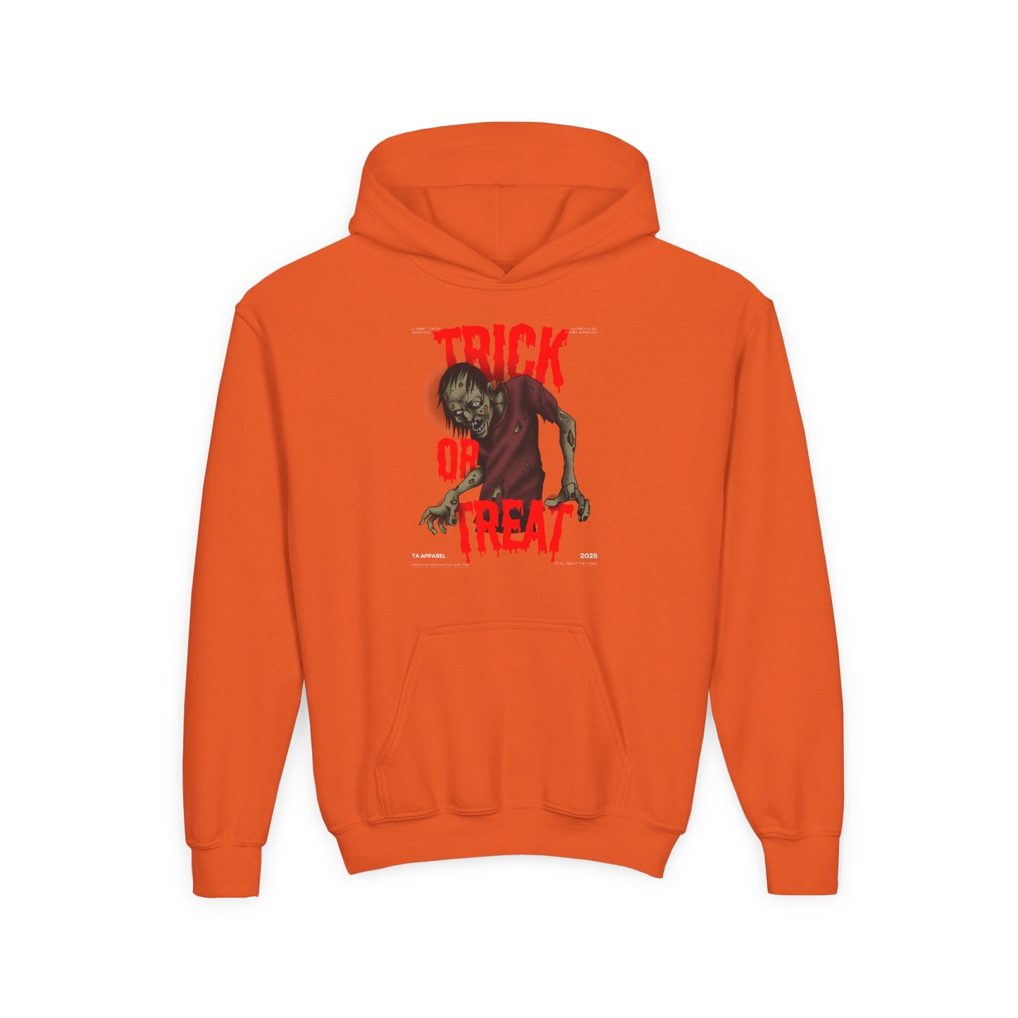 Halloween Spooky Kids Sweatshirt, Trick or Treat Zombie Hoodie