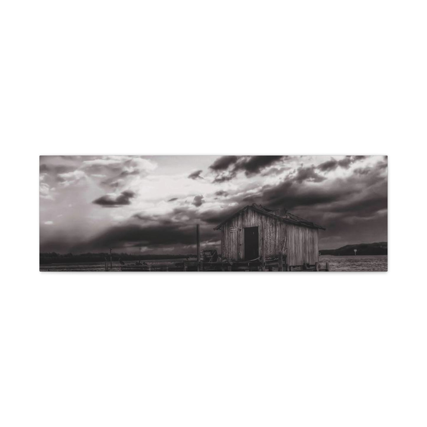 Serene Landscape Canvas Art, Rustic Home Decor, Black and White Wall Art, Perfect for Living Room, Gift for Nature Lovers