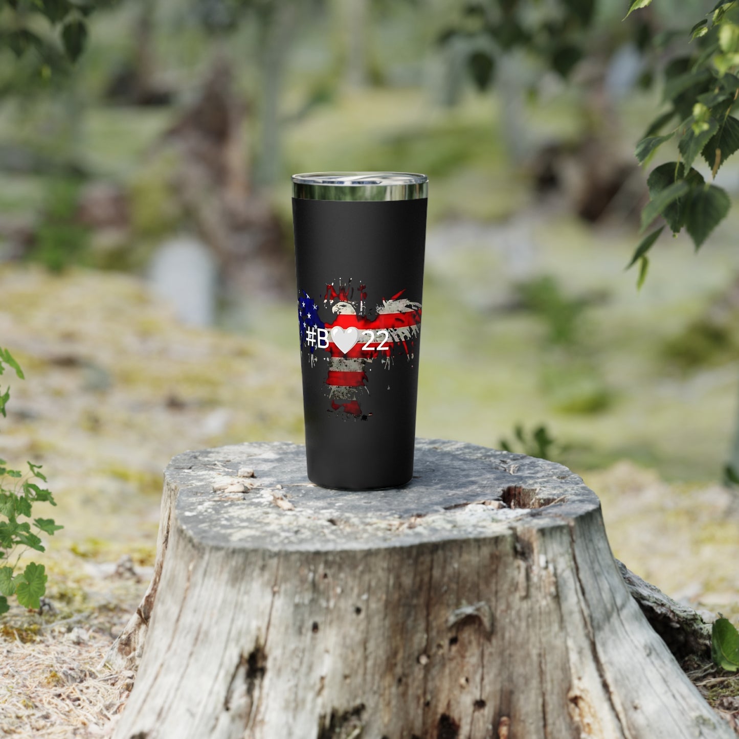 #B🤍22 Veterans Lives Matter Patriotic Insulated Tumbler, 22oz | Perfect for Fourth of July, BBQs, Camping, Gifts, Travel