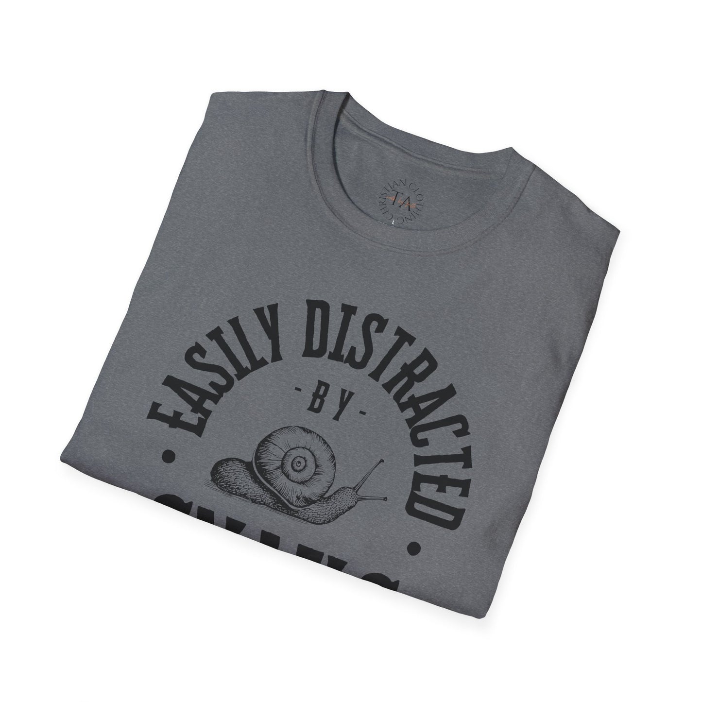Easily Distracted by Snails Unisex T-Shirt - Cute Graphic Tee for Animal Lovers
