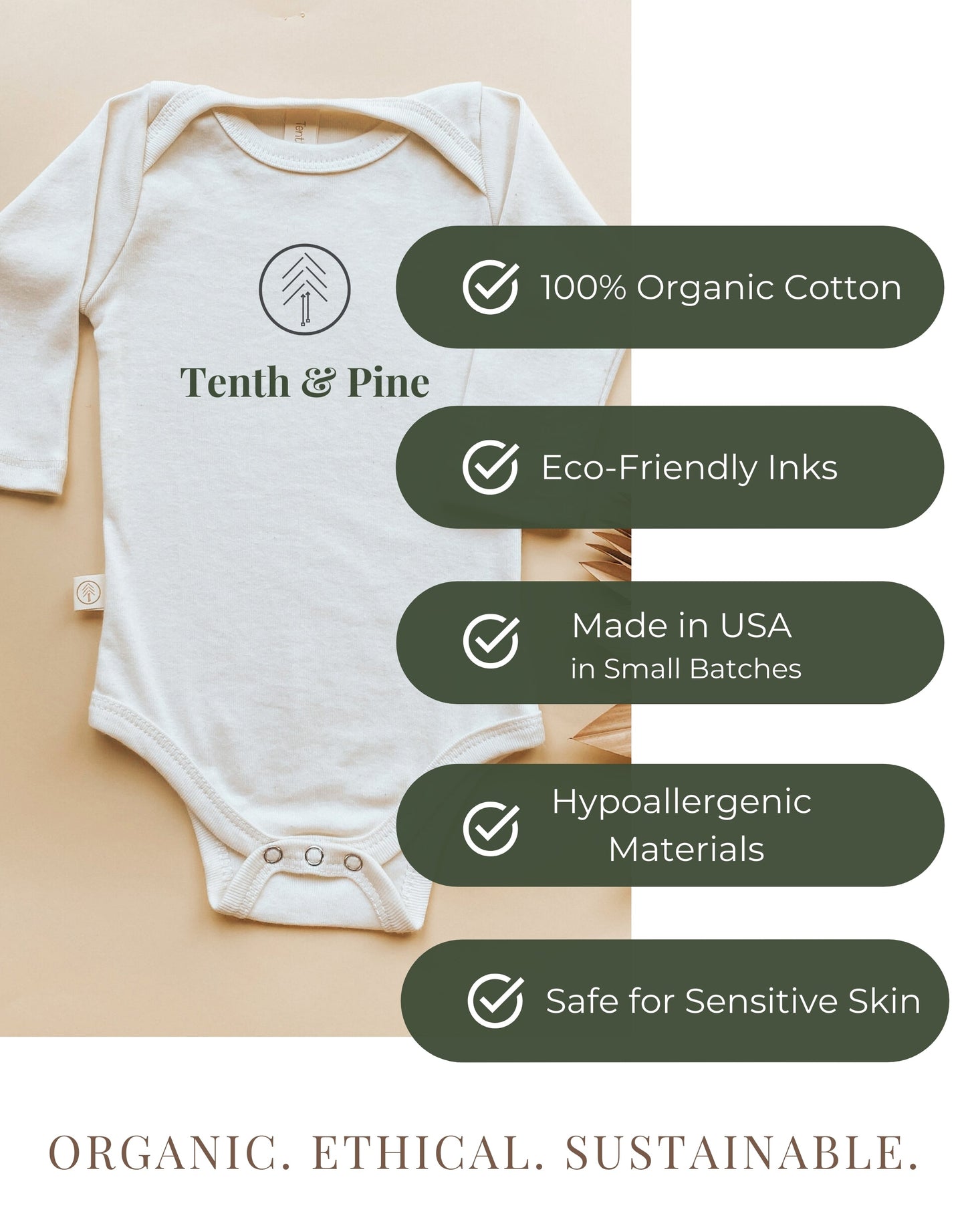 Tenth & Pine - Mama is My Bestie Organic Bodysuit Long Sleeve