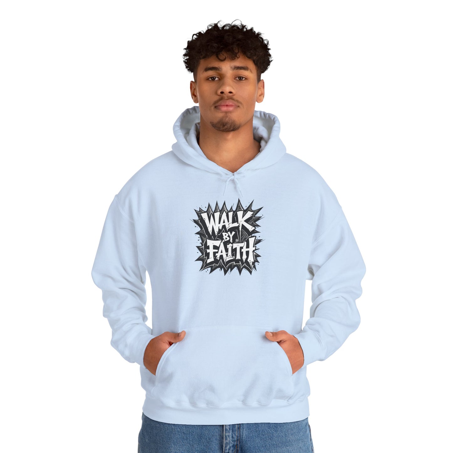 Faith Inspired Unisex Walk by Faith Hoodie - Inspirational Unisex Sweatshirt, Faith Apparel, Cozy Casual Wear, Gift for Believers, Everyday Comfort