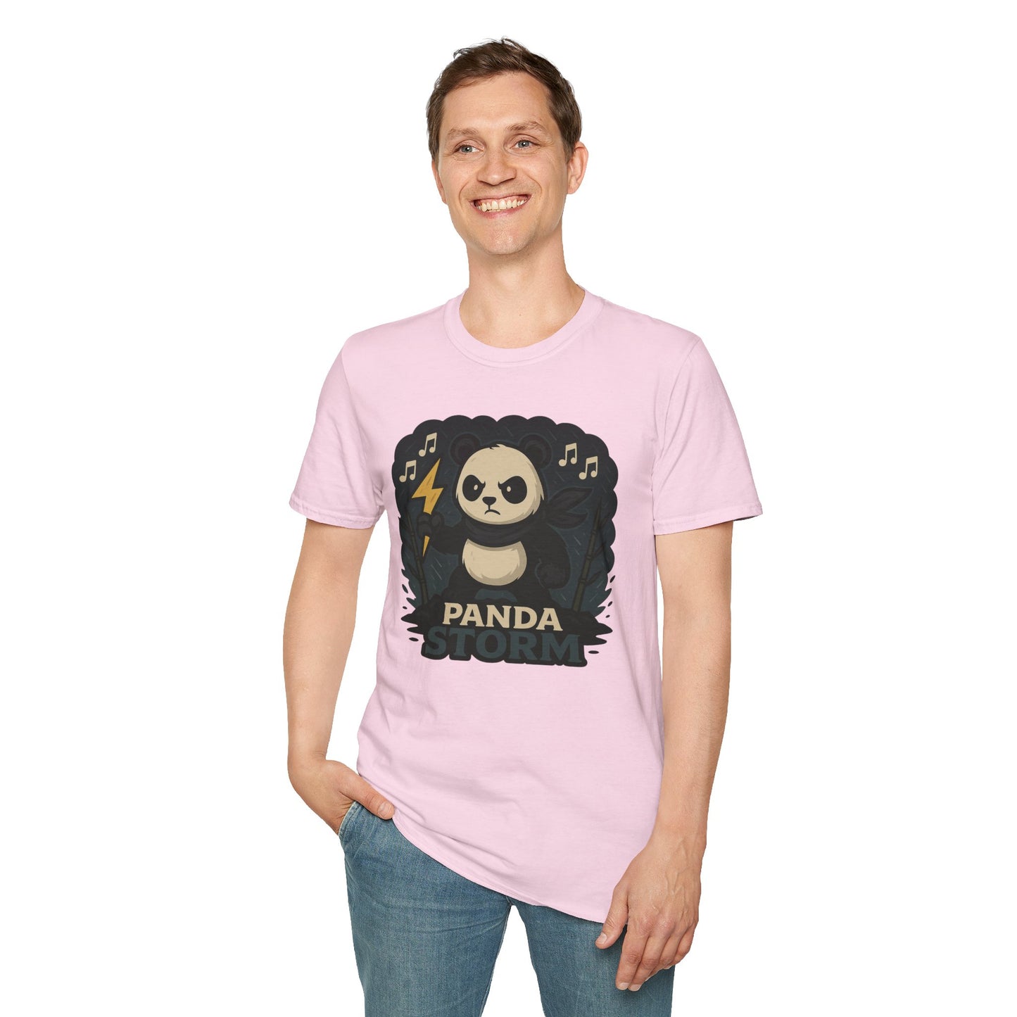 Panda Storm Tee for Animal and Music Lovers - Softstyle T-Shirt