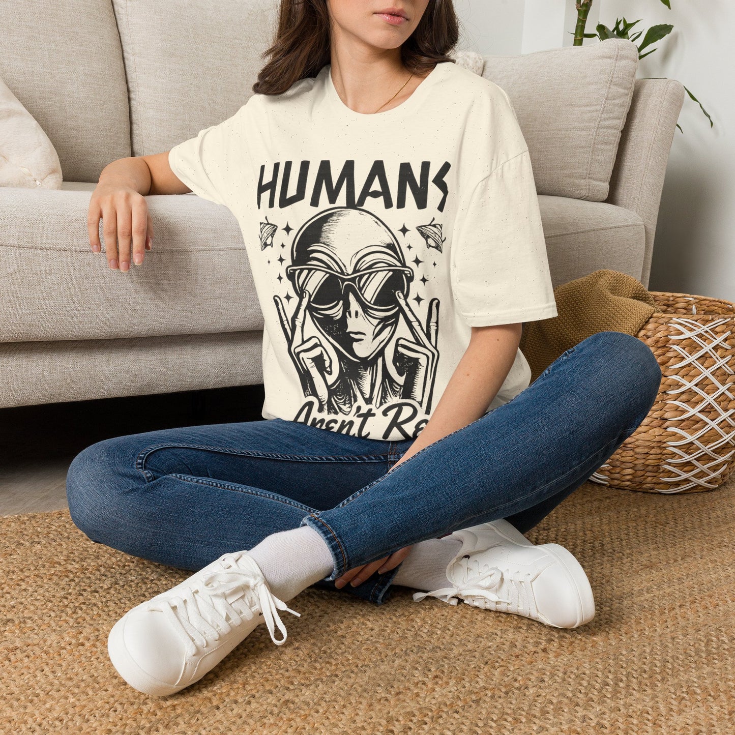 Humans Aren’t Real Alien Gildan Softstyle® T-ShirtUnisex