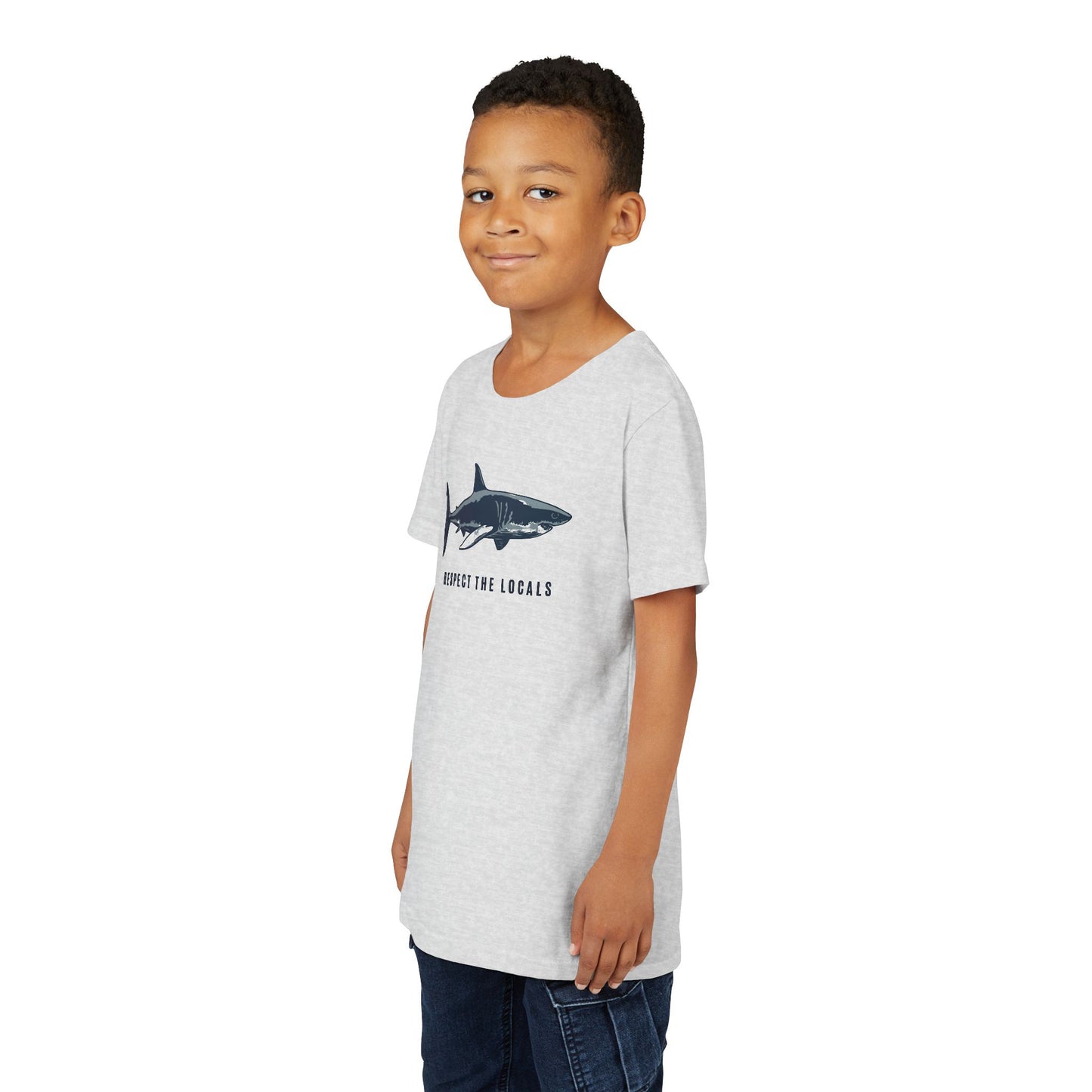 Kids Shark Youth Tee | Respect The Locals | Shark Lovers Shirt