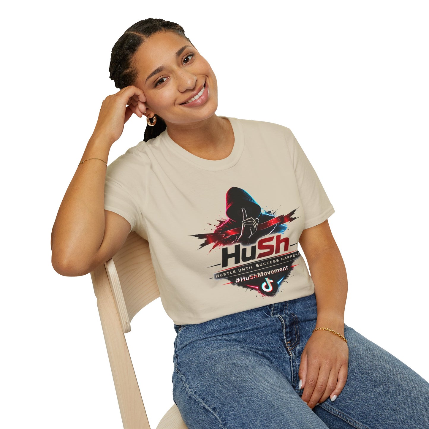 #HuSh silhouette graphic Tee | Hustle Until Success Happens, #HuShMovement