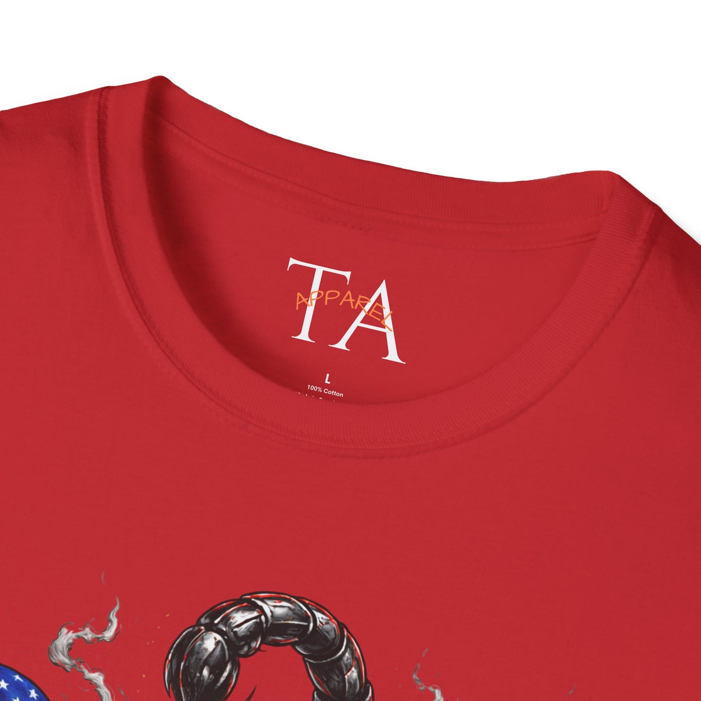 Scorpion design with US UK Flags T-Shirt | Patriotic Skull Tee
