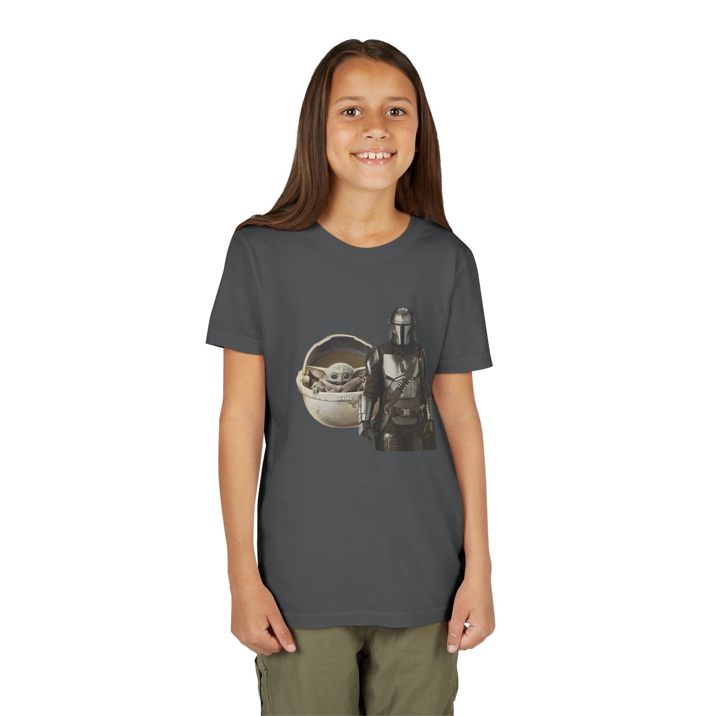 Kids Star Wars Inspired Youth Tee, Mandalorian T-Shirt, Grogu Shirt, Galaxy Adventure, Kids Summer Outfit, Birthday Gift