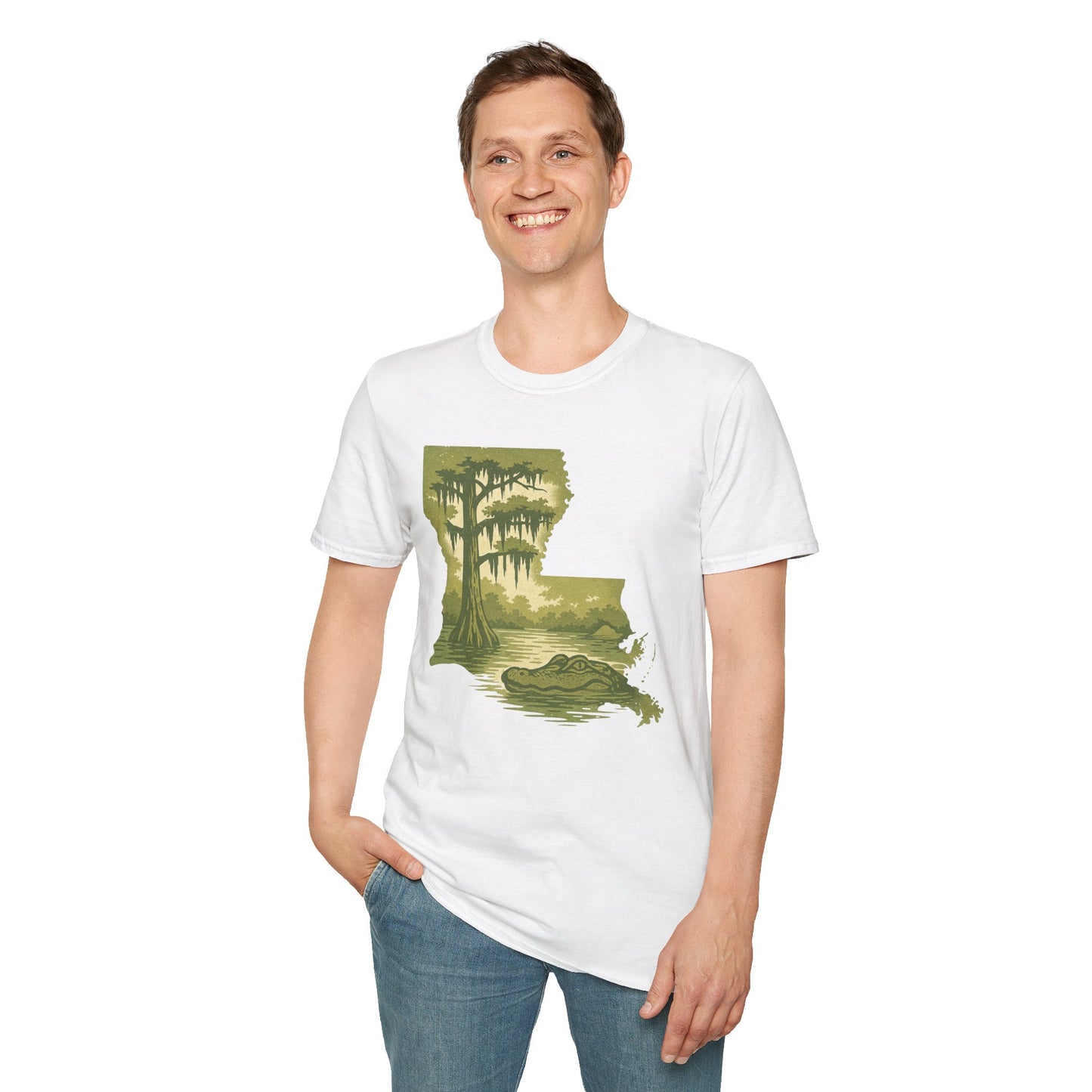 Louisiana Nature T-Shirt, Gift for Nature Lovers, Unisex Tee, Travel Souvenir, Outdoor Enthusiast Apparel, Urban Jungle Style