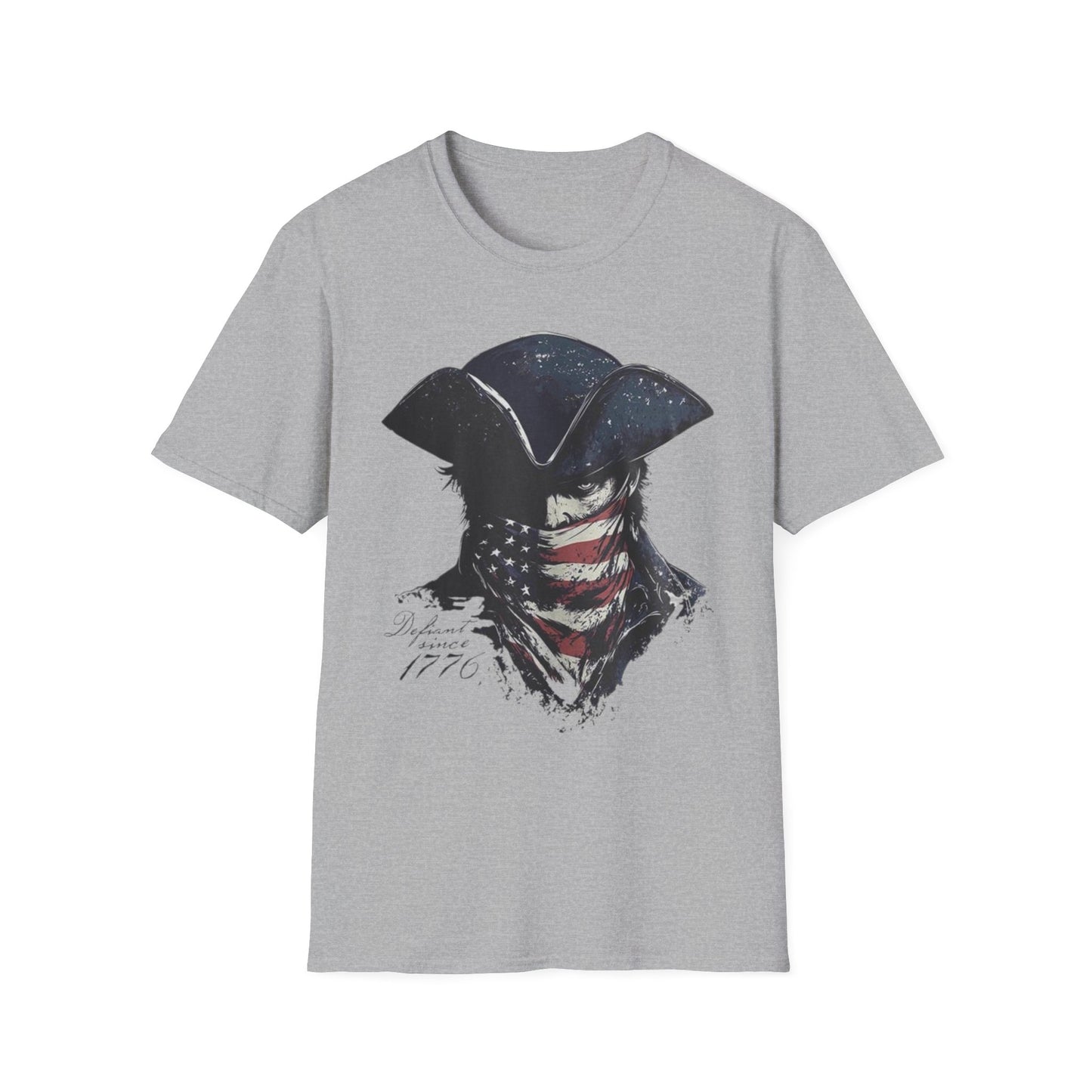 Patriotic Tricorn T-Shirt — 1776 Revolutionary Flag Bandana Tee