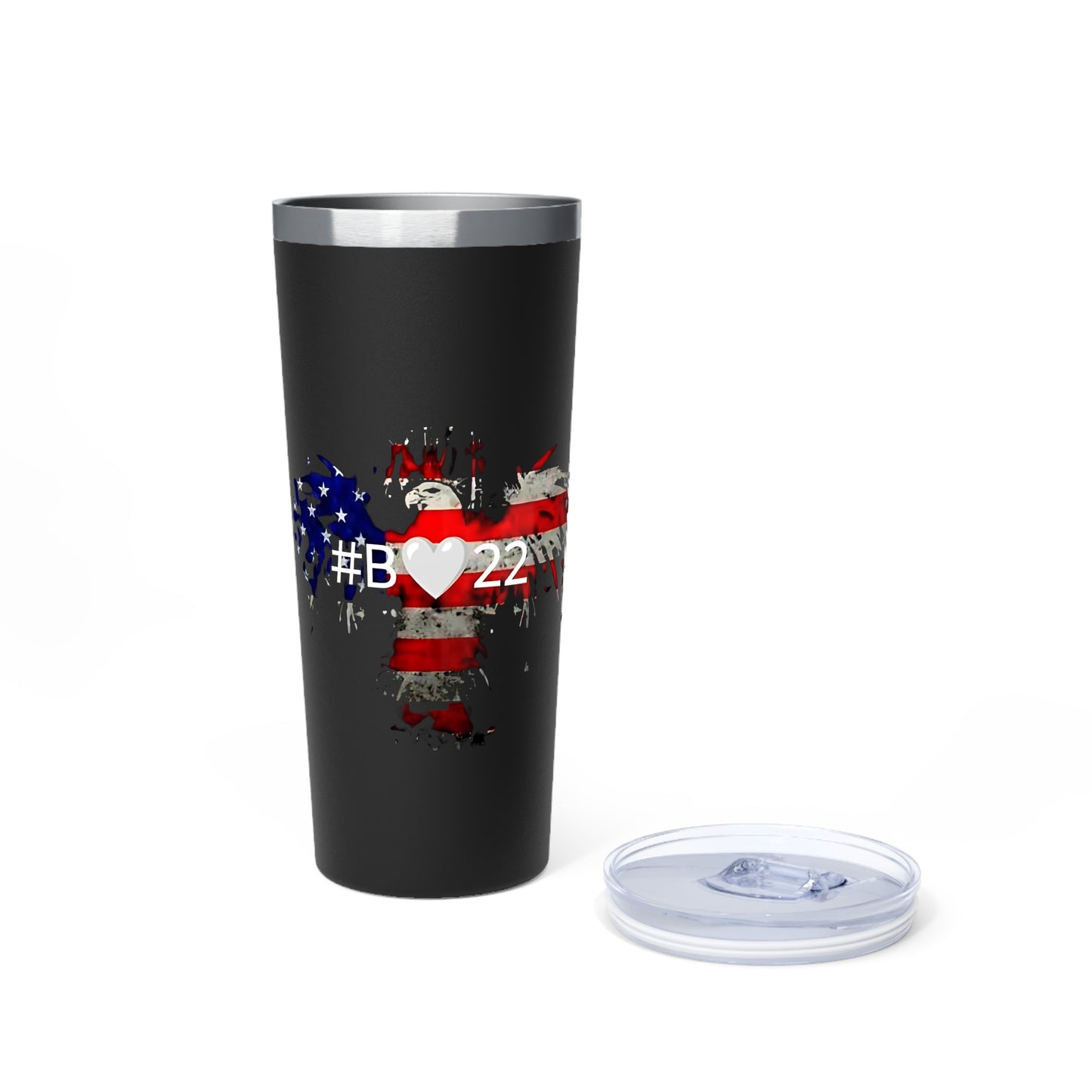 #B🤍22 Veterans Lives Matter Patriotic Insulated Tumbler, 22oz | Perfect for Fourth of July, BBQs, Camping, Gifts, Travel