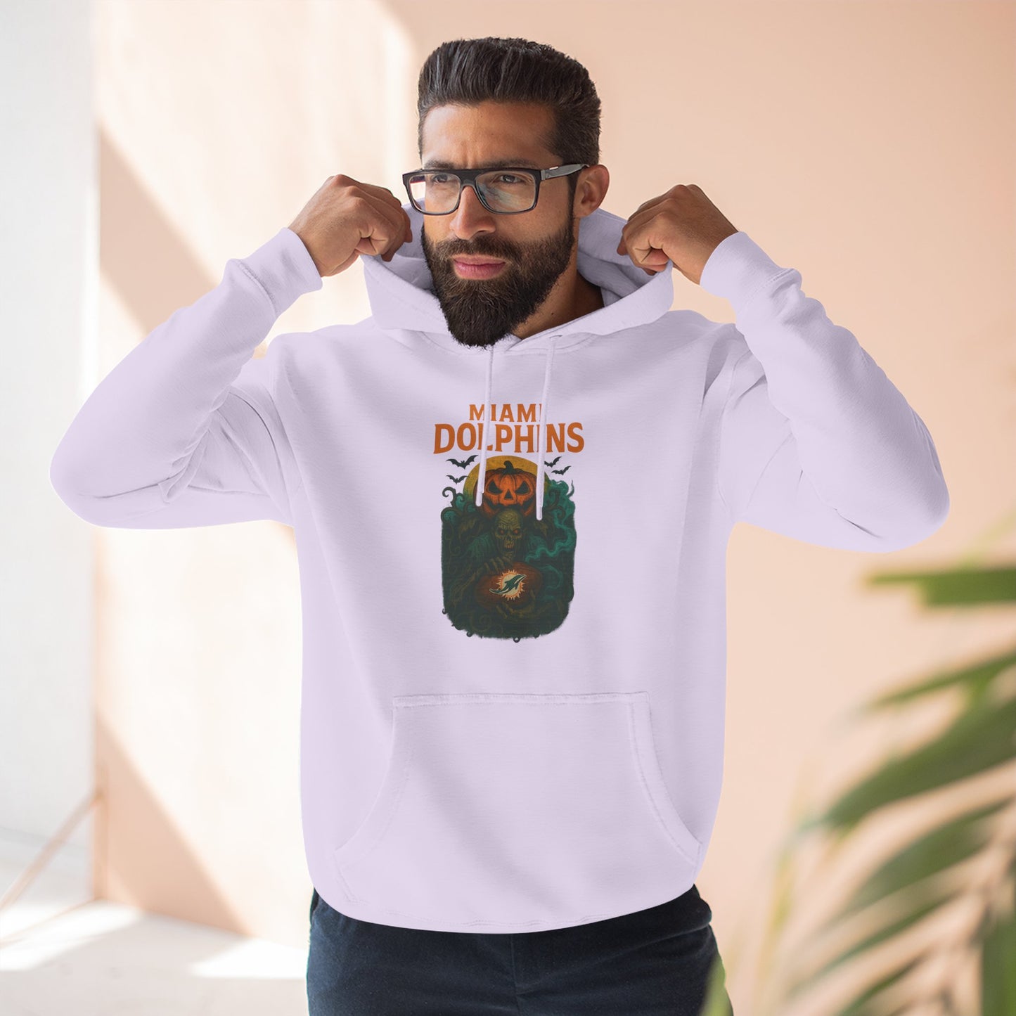 Halloween Cozy Dolphin Fleece Hoodie: Ocean Lovers, Casual Wear, Animal Lovers Gift, Beach Days, Relaxing at Home. Sea Life Graphic