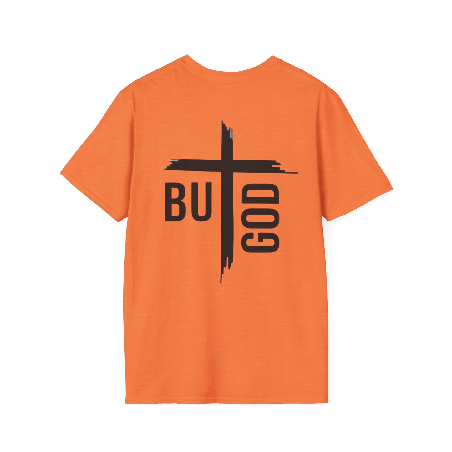 Faith Inspired Unisex Softstyle T-Shirt - 'BUT GOD' - Inspirational Gift for Believers