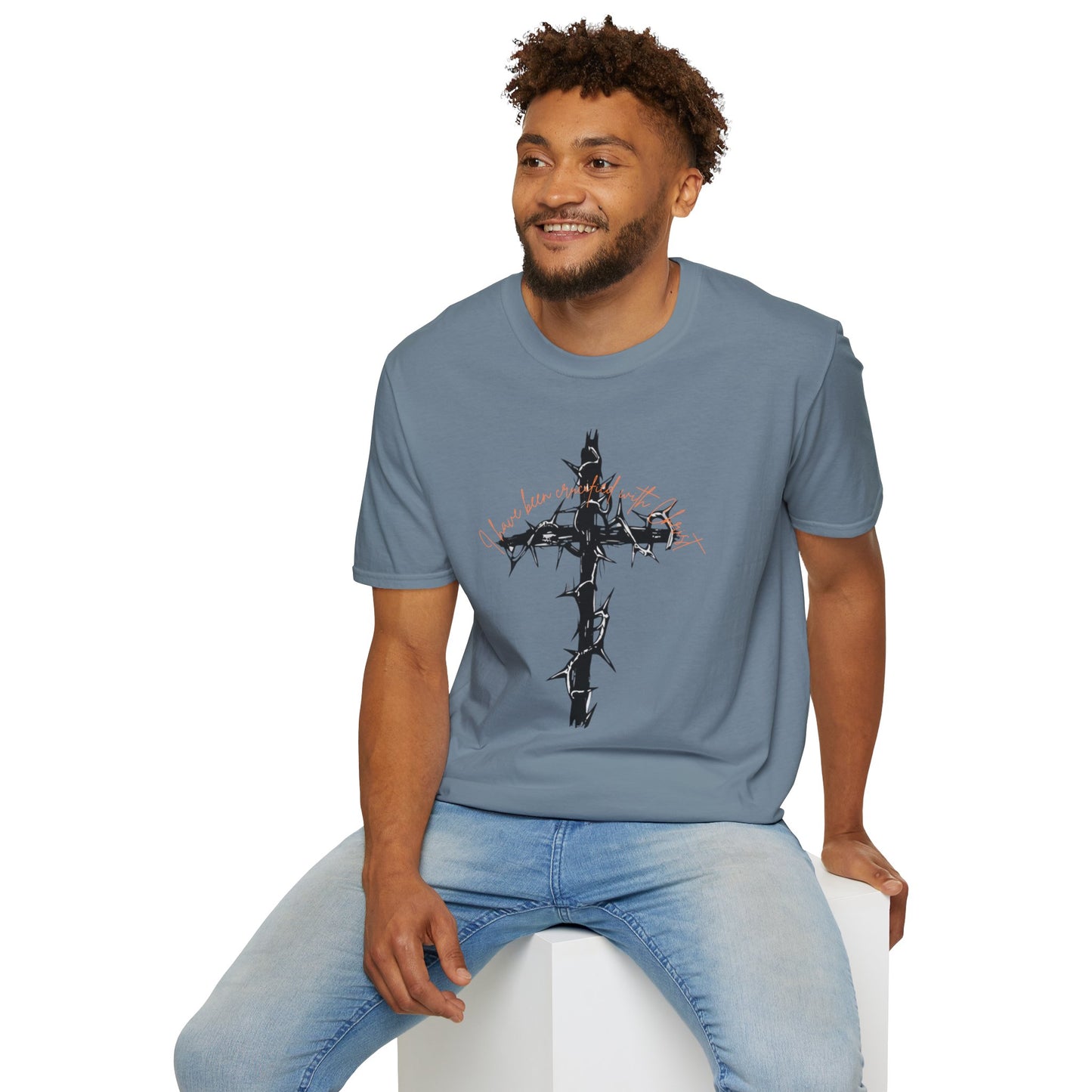 Faith Inspired Christian Cross Unisex T-Shirt - 'I Have Been Crucified with Christ' Design