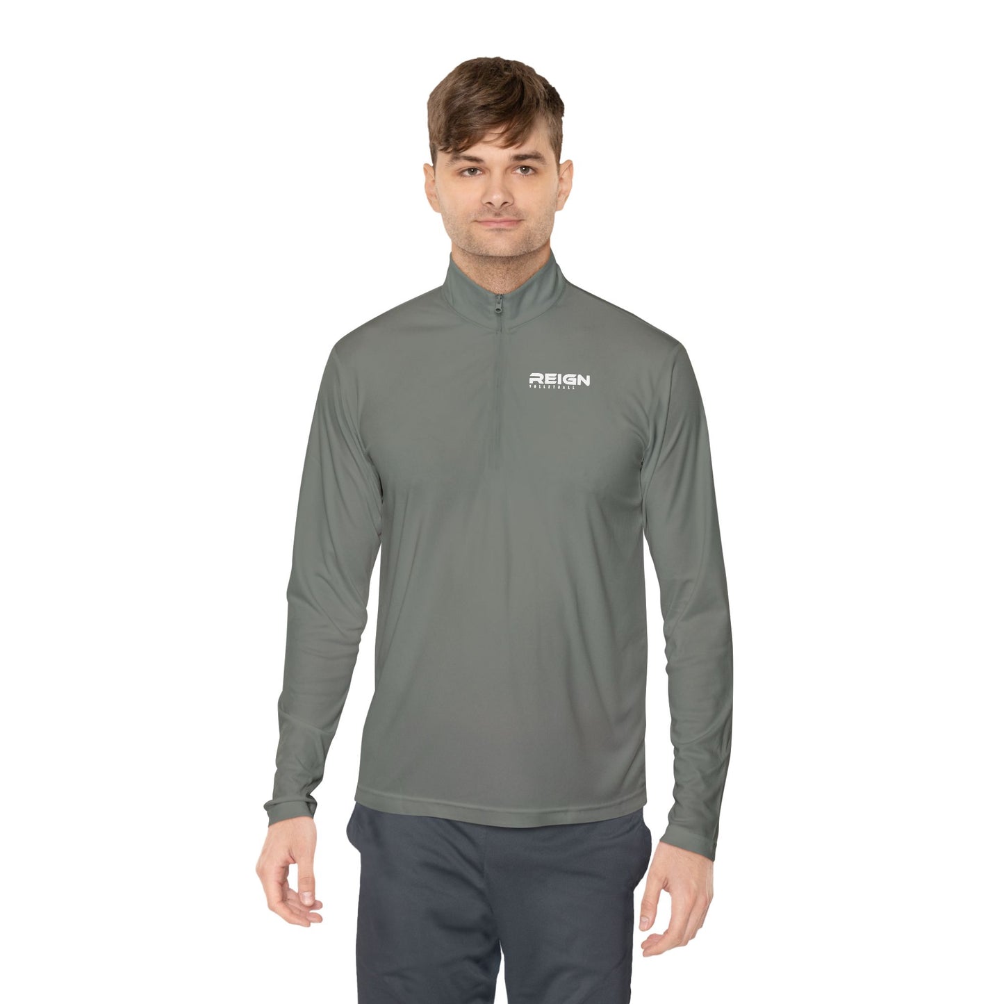 Reign Volleyball Quarter-Zip Pullover — Minimal 'weekend' Chest Logo Pullover