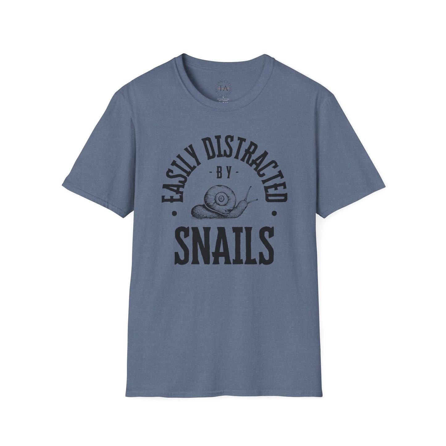 Easily Distracted by Snails Unisex T-Shirt - Cute Graphic Tee for Animal Lovers