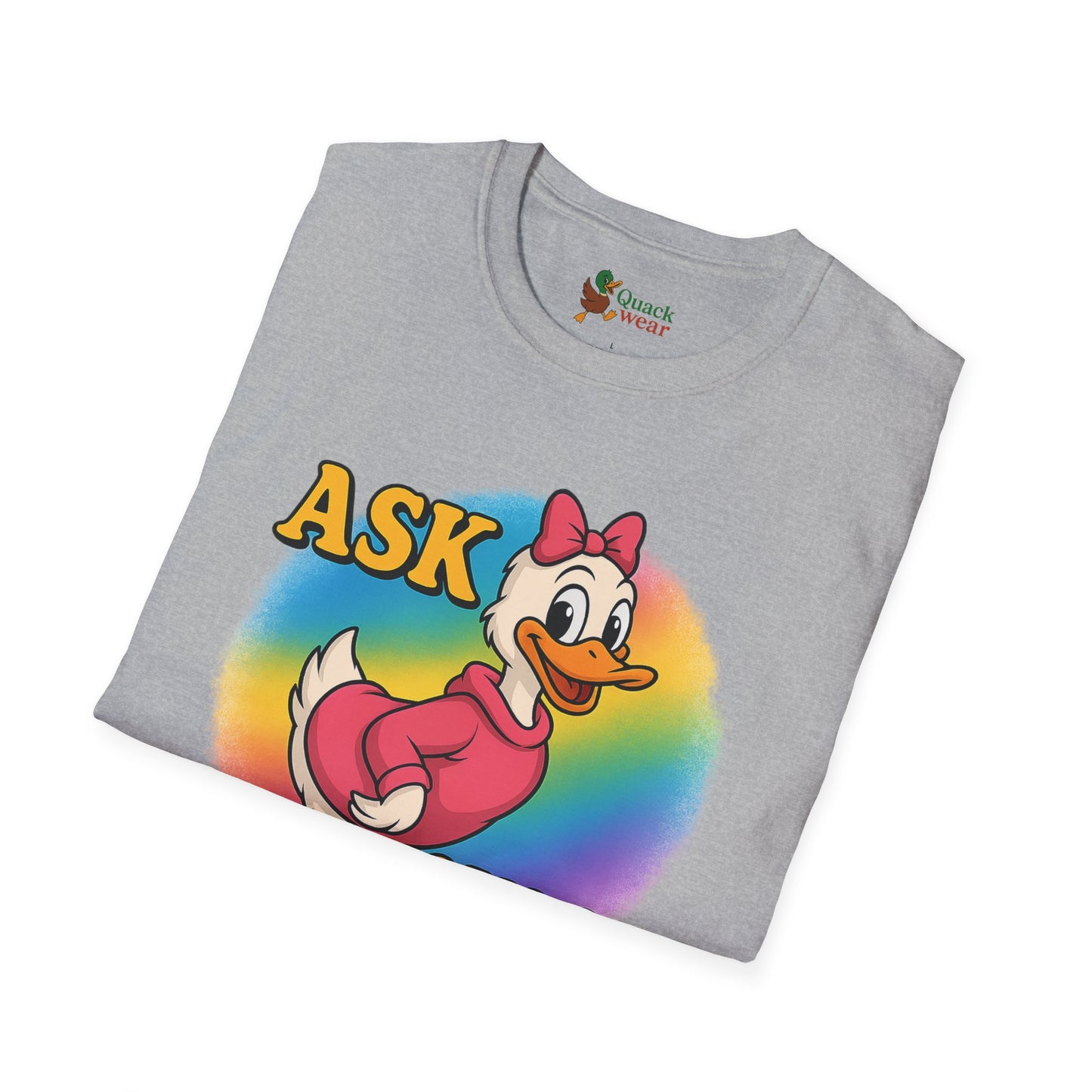Ask Quack Duck Unisex T-Shirt - Funny Graphic Tee for Kids and Adults