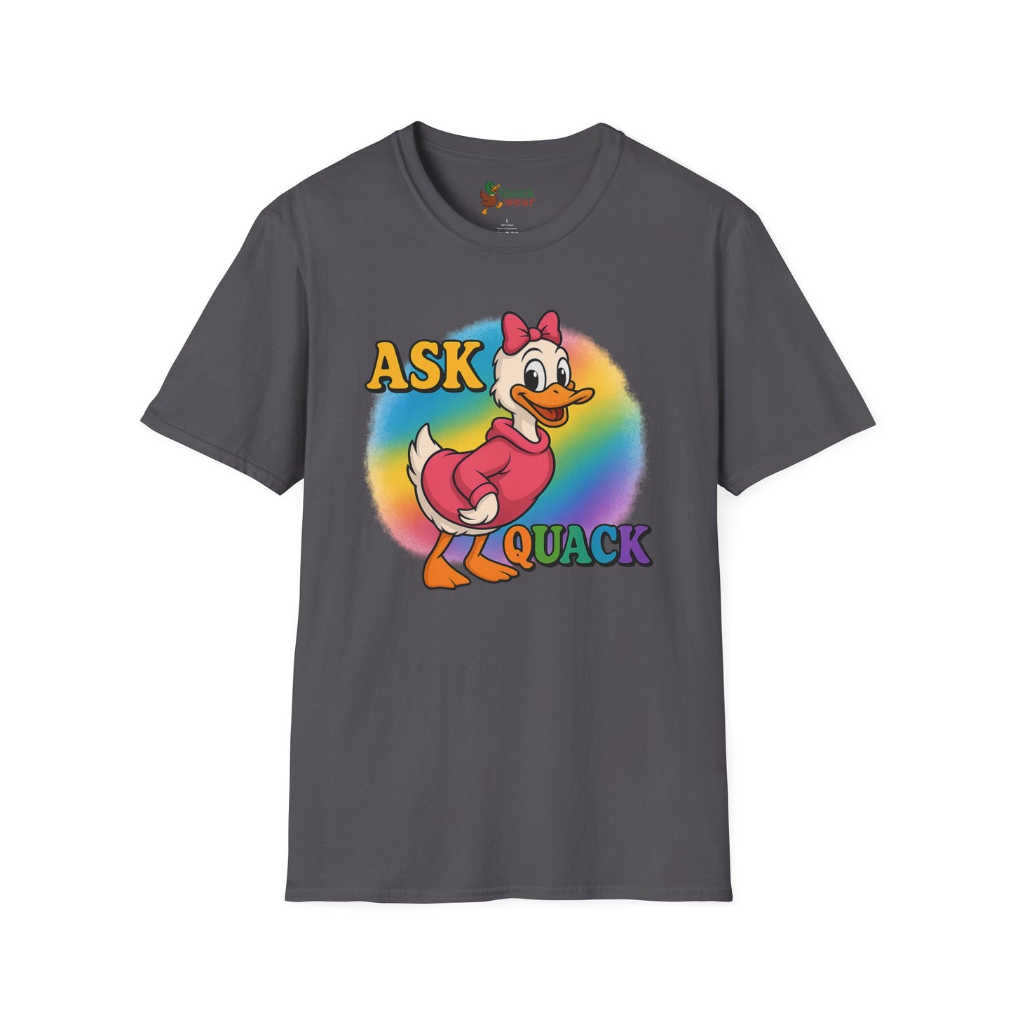 Ask Quack Duck Unisex T-Shirt - Funny Graphic Tee for Kids and Adults