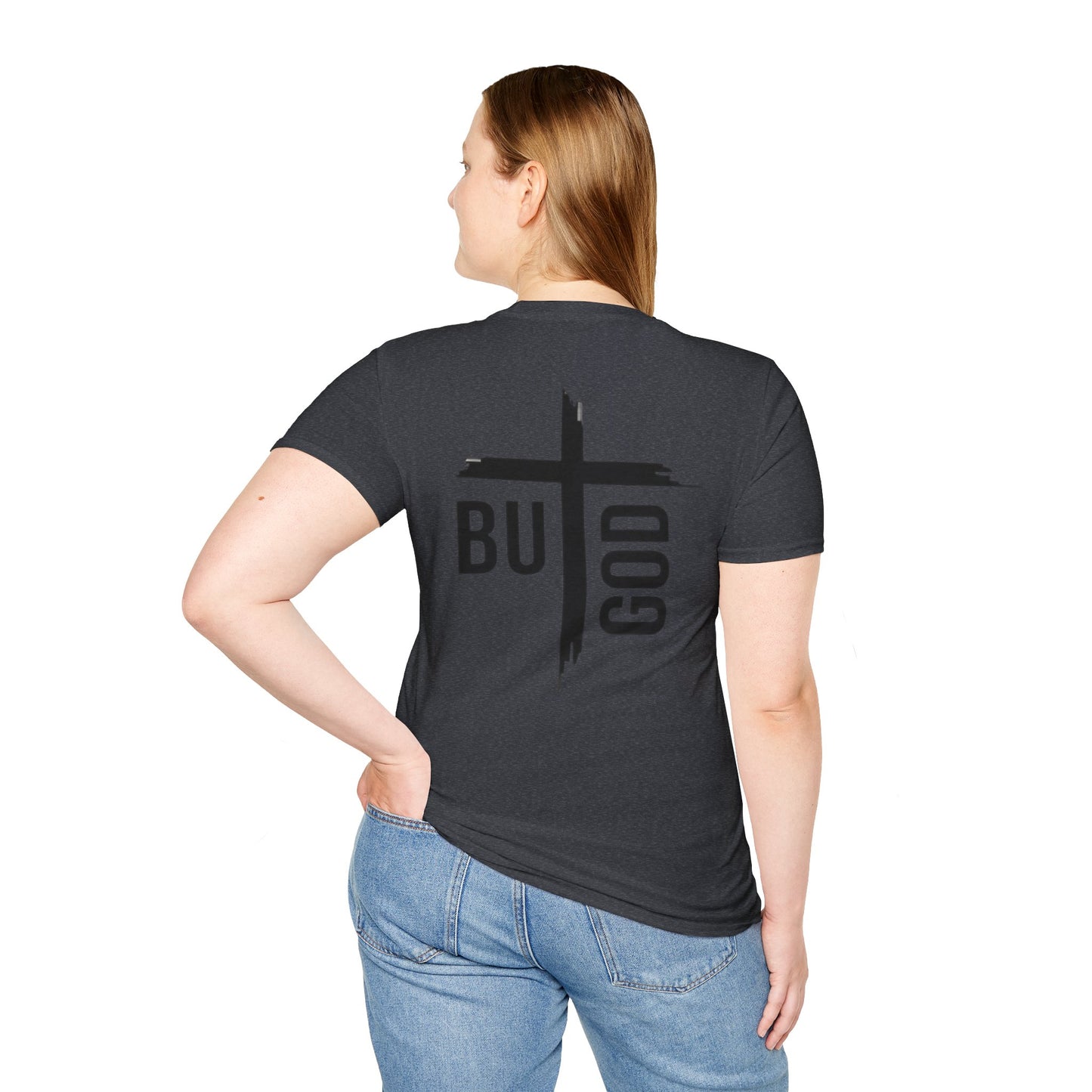 Faith Inspired Unisex Softstyle T-Shirt - 'BUT GOD' - Inspirational Gift for Believers