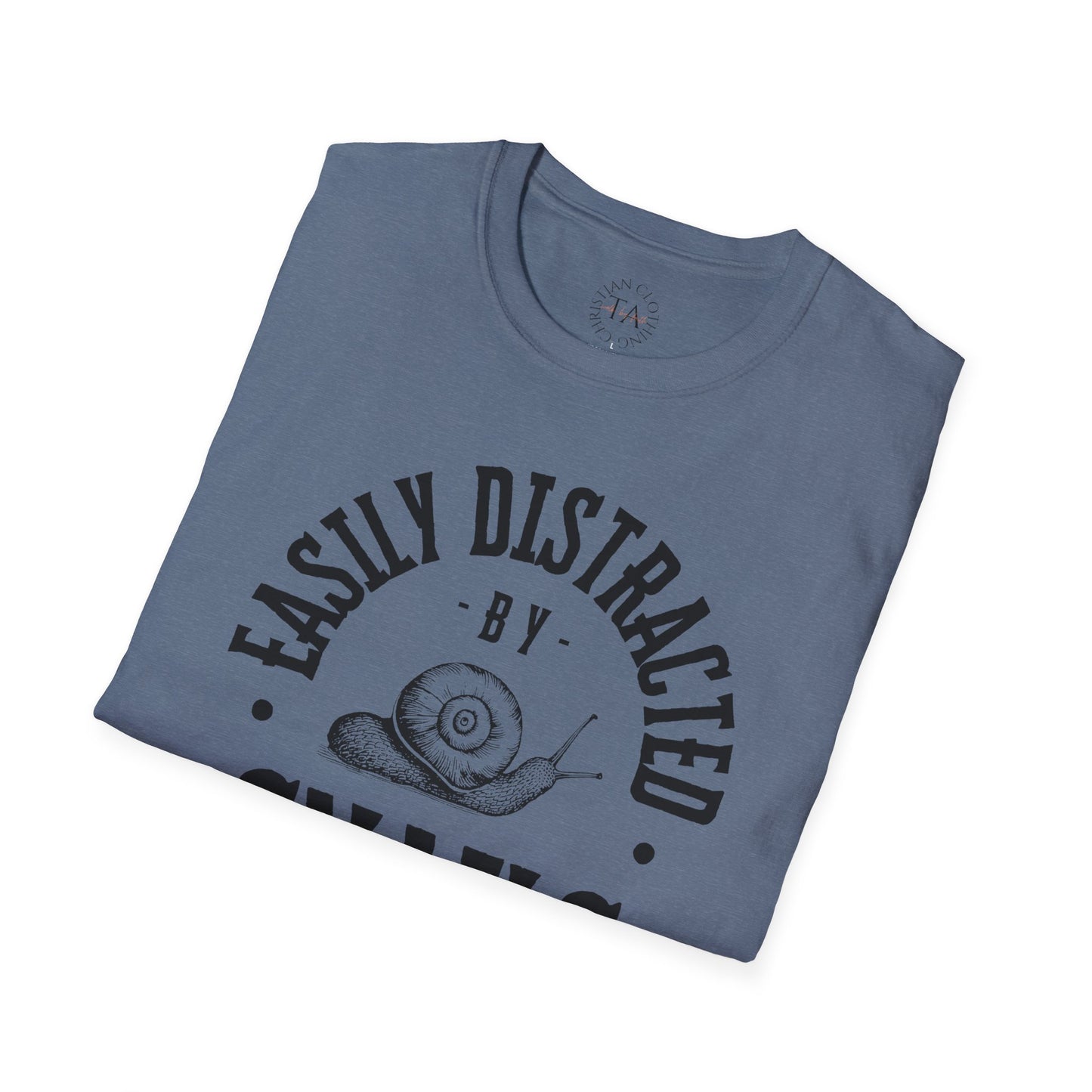 Easily Distracted by Snails Unisex T-Shirt - Cute Graphic Tee for Animal Lovers