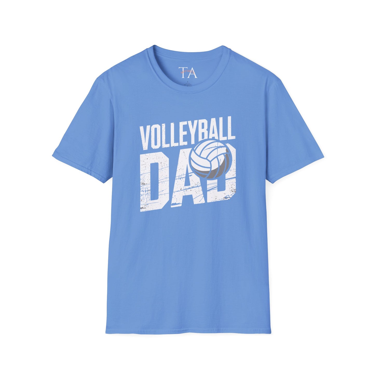 Volleyball Dad Distressed Design Unisex T-Shirt - Customize with Player Number