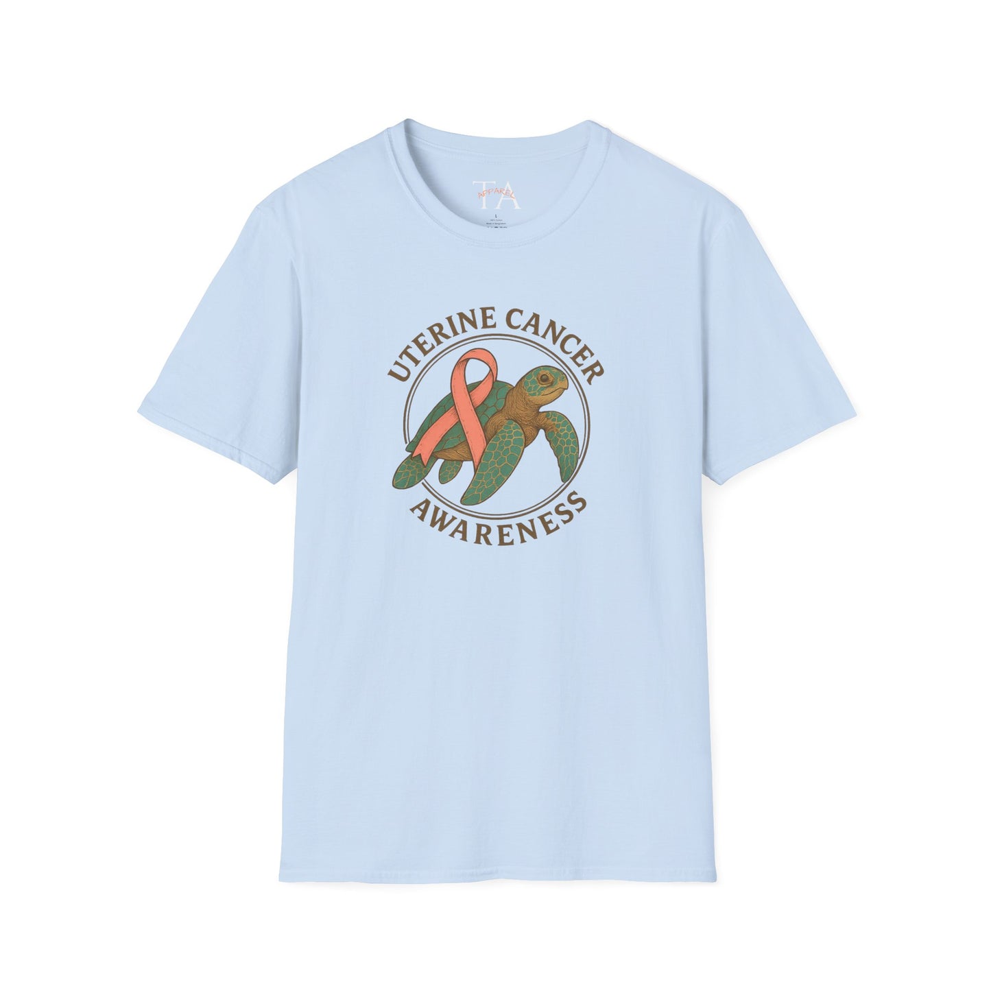 Uterine Cancer Awareness T-Shirt, Unisex Softstyle Tee, Supportive Apparel, Awareness Month Gift, Cancer Support Shirt, Birthday Gift