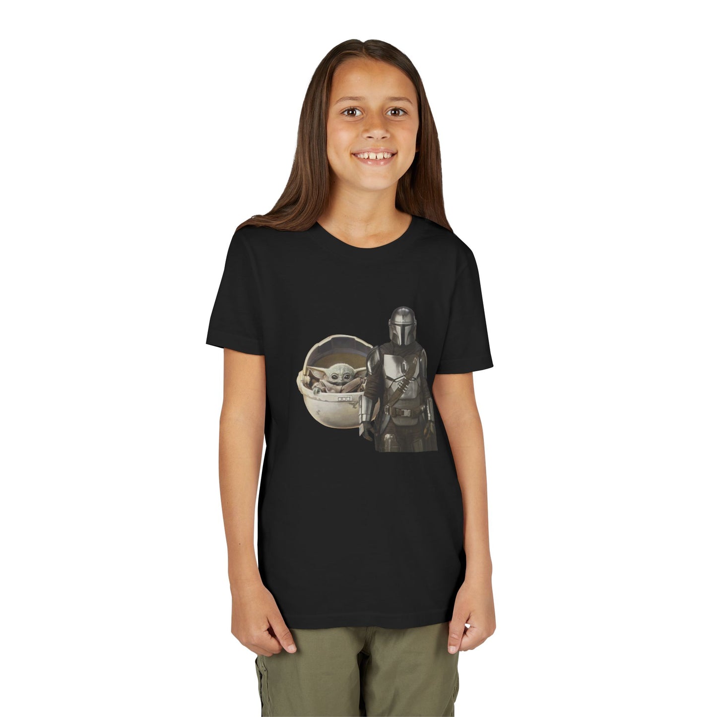 Kids Star Wars Inspired Youth Tee, Mandalorian T-Shirt, Grogu Shirt, Galaxy Adventure, Kids Summer Outfit, Birthday Gift