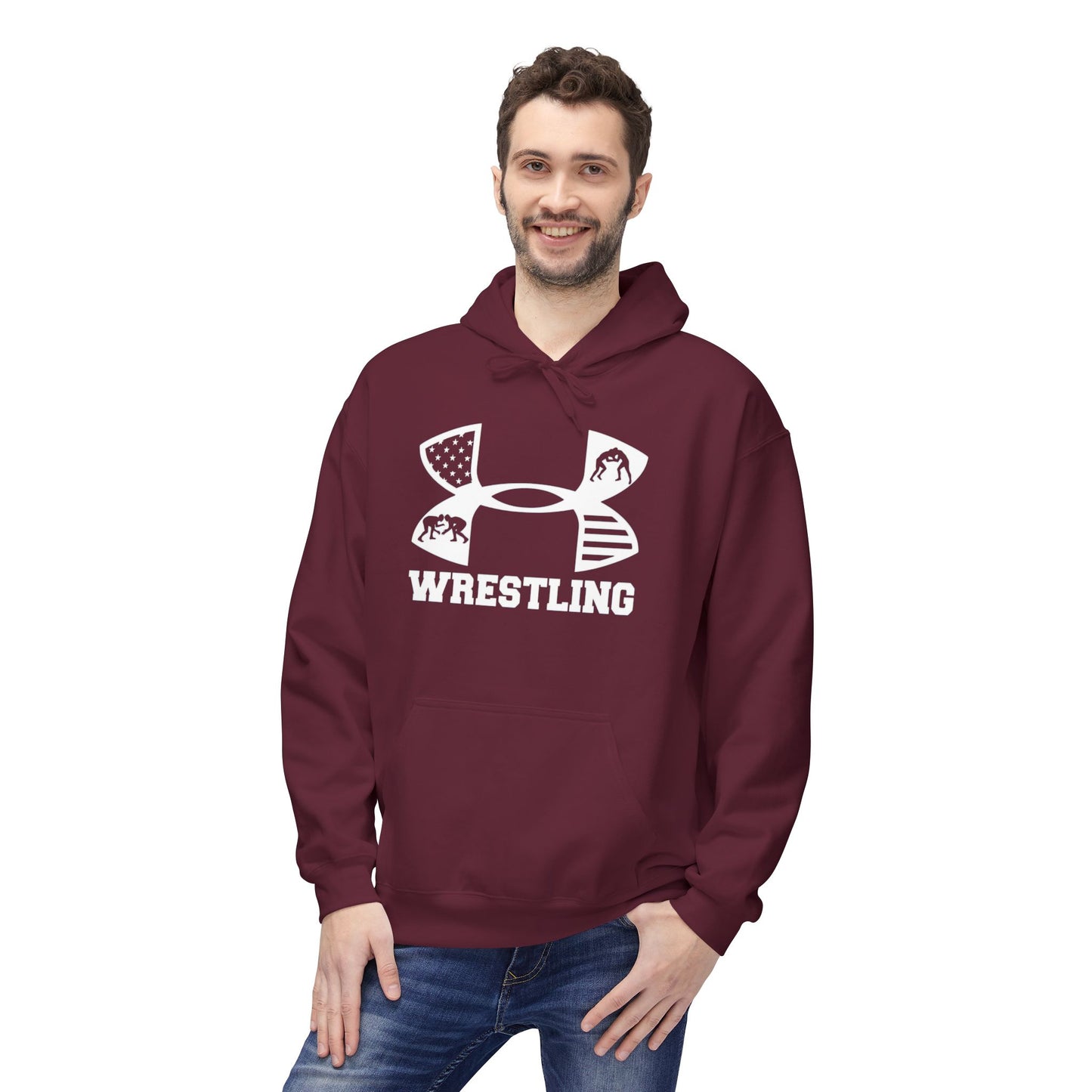 Fleece Hoodie - Cozy Wrestling Design for Everyday Comfort and Fall Fashion