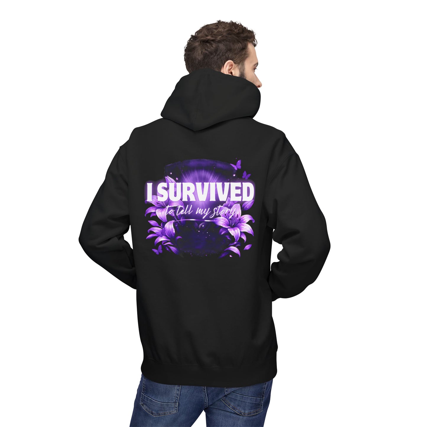 Domestic Violence(DV) Survivor - Unisex Midweight Softstyle Fleece Hoodie Domestic Violence Awareness