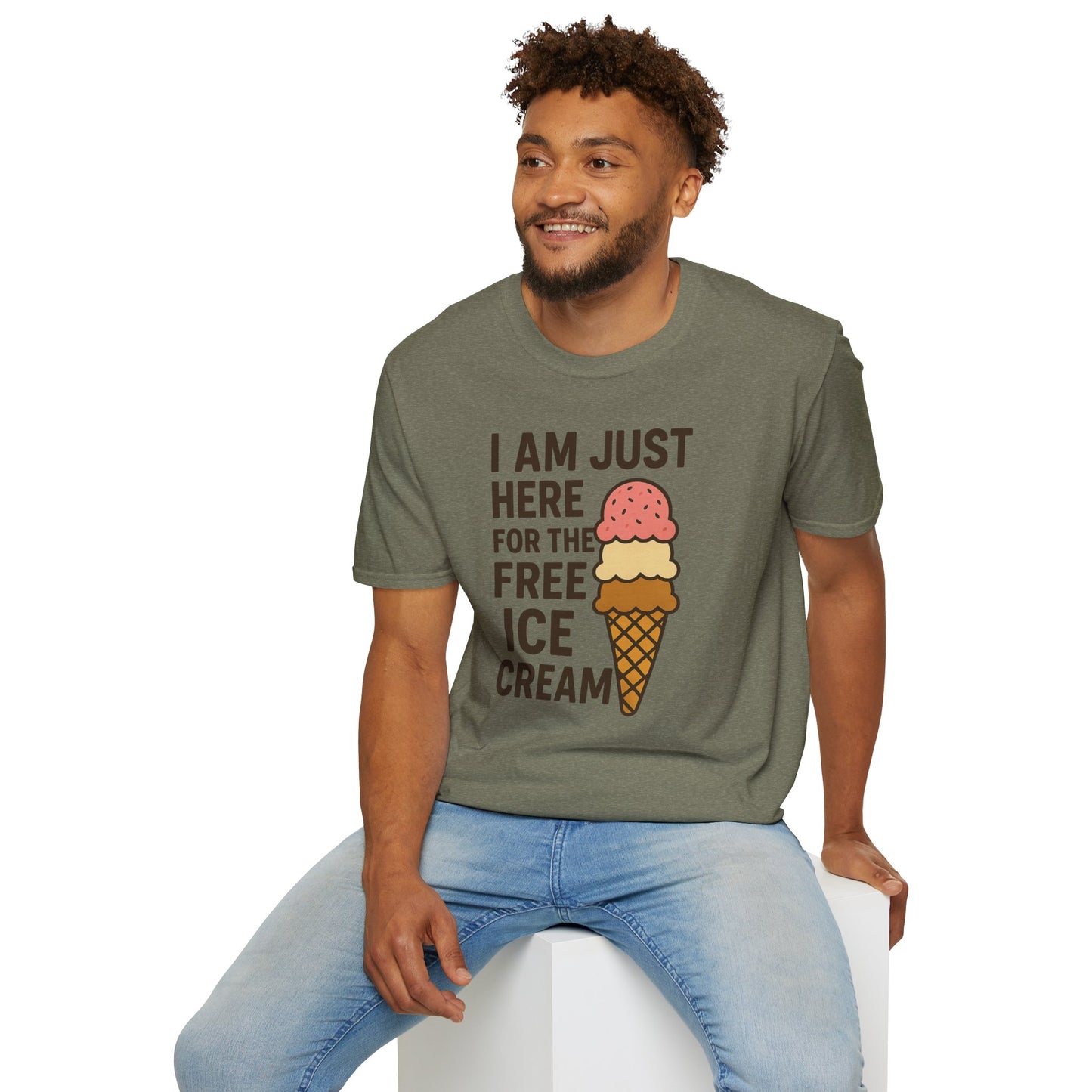 Ice Cream Lover's Unisex T-Shirt, Funny Graphic Tee, Summer Apparel, Sweet Treats Gift, Birthday Humor Shirt