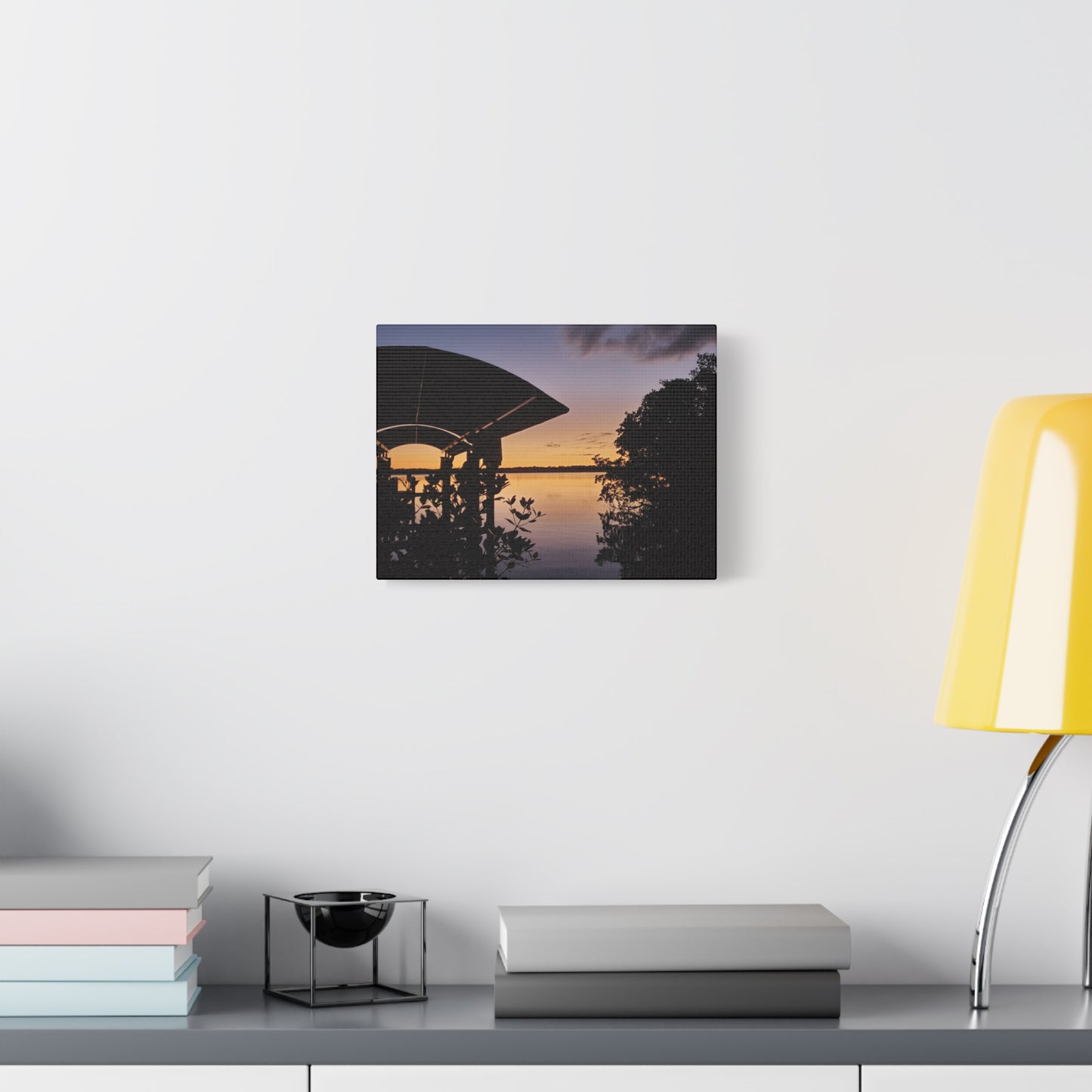 Serene and Vibrant Sunset on the River - Canvas Wal Art