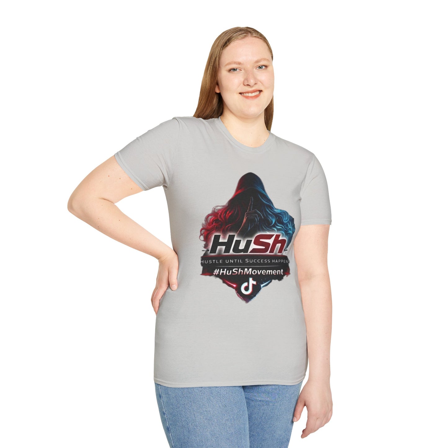 #HuSh Movement feminine Logo T-Shirt | Hustle Until Success Happens