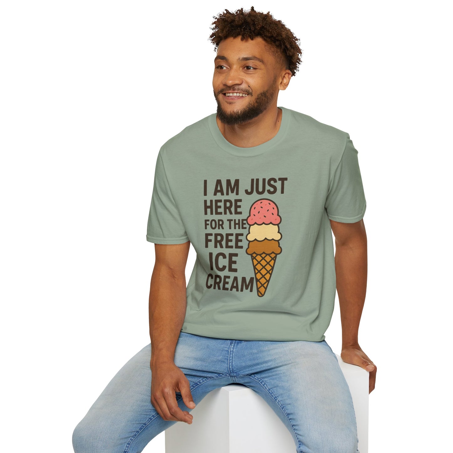 Ice Cream Lover's Unisex T-Shirt, Funny Graphic Tee, Summer Apparel, Sweet Treats Gift, Birthday Humor Shirt