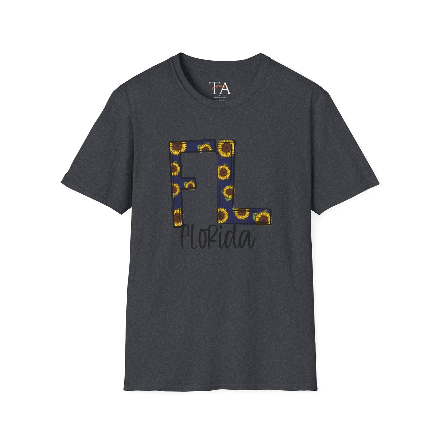 Florida Sunshine Unisex Softstyle T-Shirt, Florida T-Shirt, Graphic Tee, Summer Outfit, Gift for Floridians, Vacation Wear