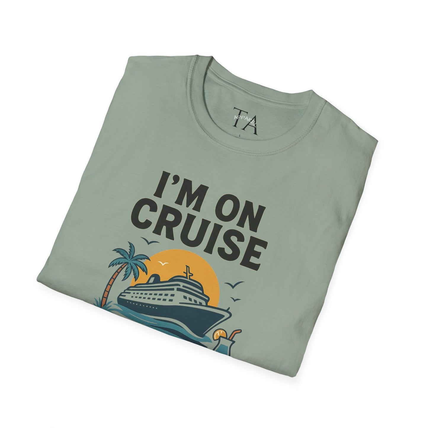 Cruise Control Tee - Unisex Softstyle T-Shirt, Vacation Shirt, Travel Apparel, Summer Wear, Cruise Gift, Relaxation Outfit