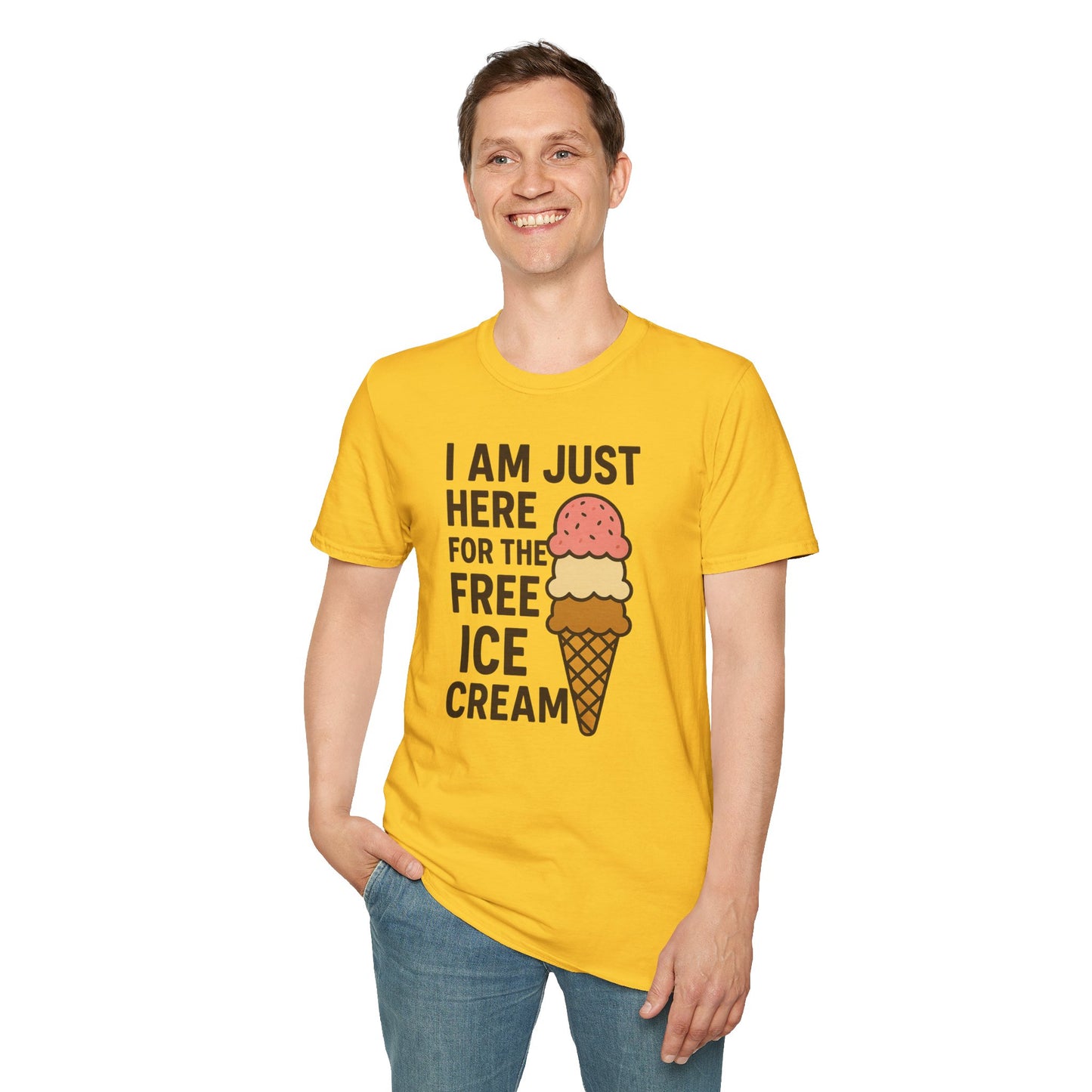 Ice Cream Lover's Unisex T-Shirt, Funny Graphic Tee, Summer Apparel, Sweet Treats Gift, Birthday Humor Shirt
