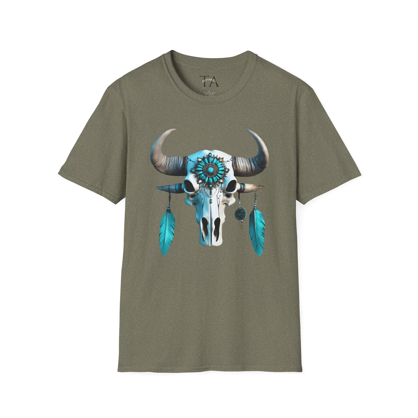 Native American Turquoise Buffalo Skull Tee - Unisex Jersey