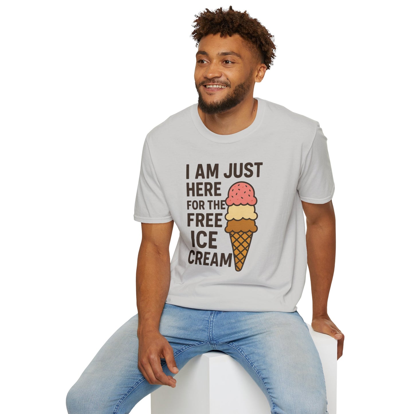 Ice Cream Lover's Unisex T-Shirt, Funny Graphic Tee, Summer Apparel, Sweet Treats Gift, Birthday Humor Shirt