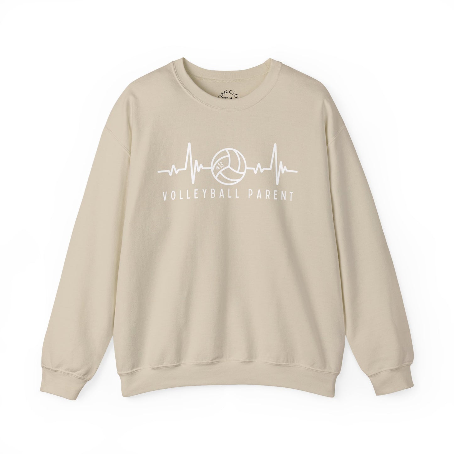 Volleyball Heartbeat Crewneck Sweatshirt #13, Quality Sweatshirt, Parent Gift, Volleyball Fan Apparel, Sports Lover Top