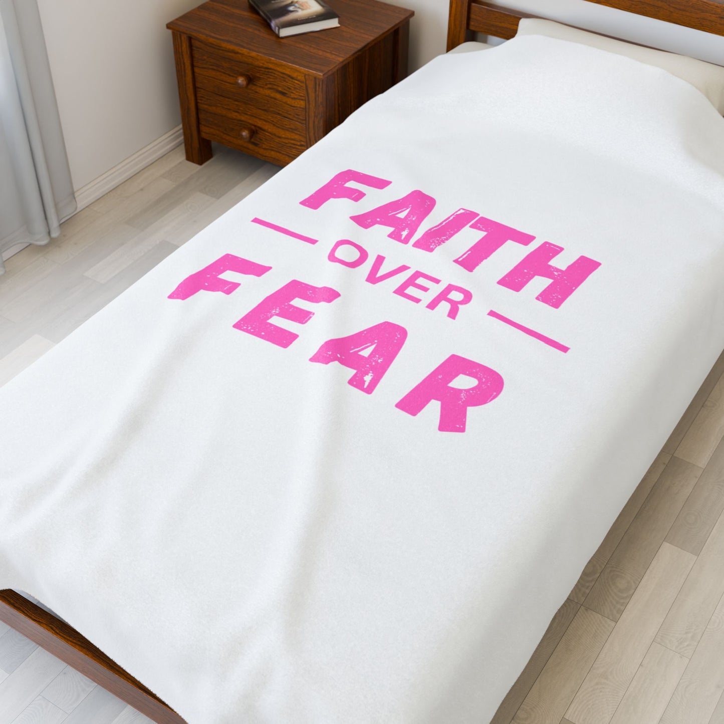 Faith Inspired Faith Over Fear Cozy Velveteen Plush Blanket with Motivational Quote - Perfect for Home Decor, Gifts, and Comfort, Faith over Fear, Inspirational [...]