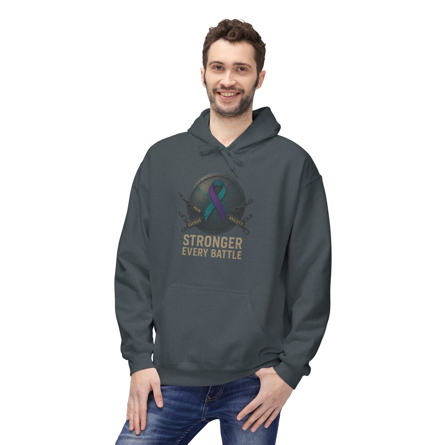 Fragile X Empowering Strength Hoodie - Unisex Midweight Softstyle Fleece, Casual Wear, Motivational Gift, Workout Fashion, Everyday Comfort