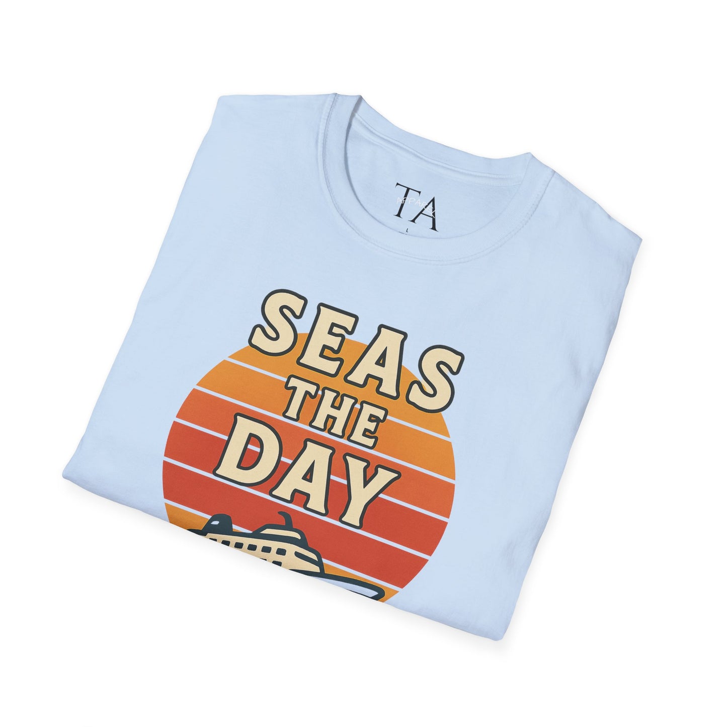 Seas the Day Unisex T-Shirt, Vintage Cruise Tee, Nautical Graphic Shirt, Summer Vacation Apparel, Beach Lover Gift